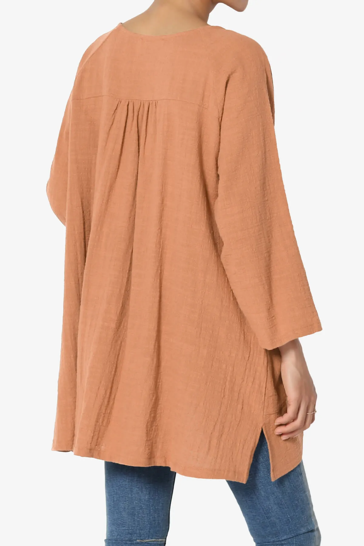 Nesta Gauze Pocket Cover Up Top