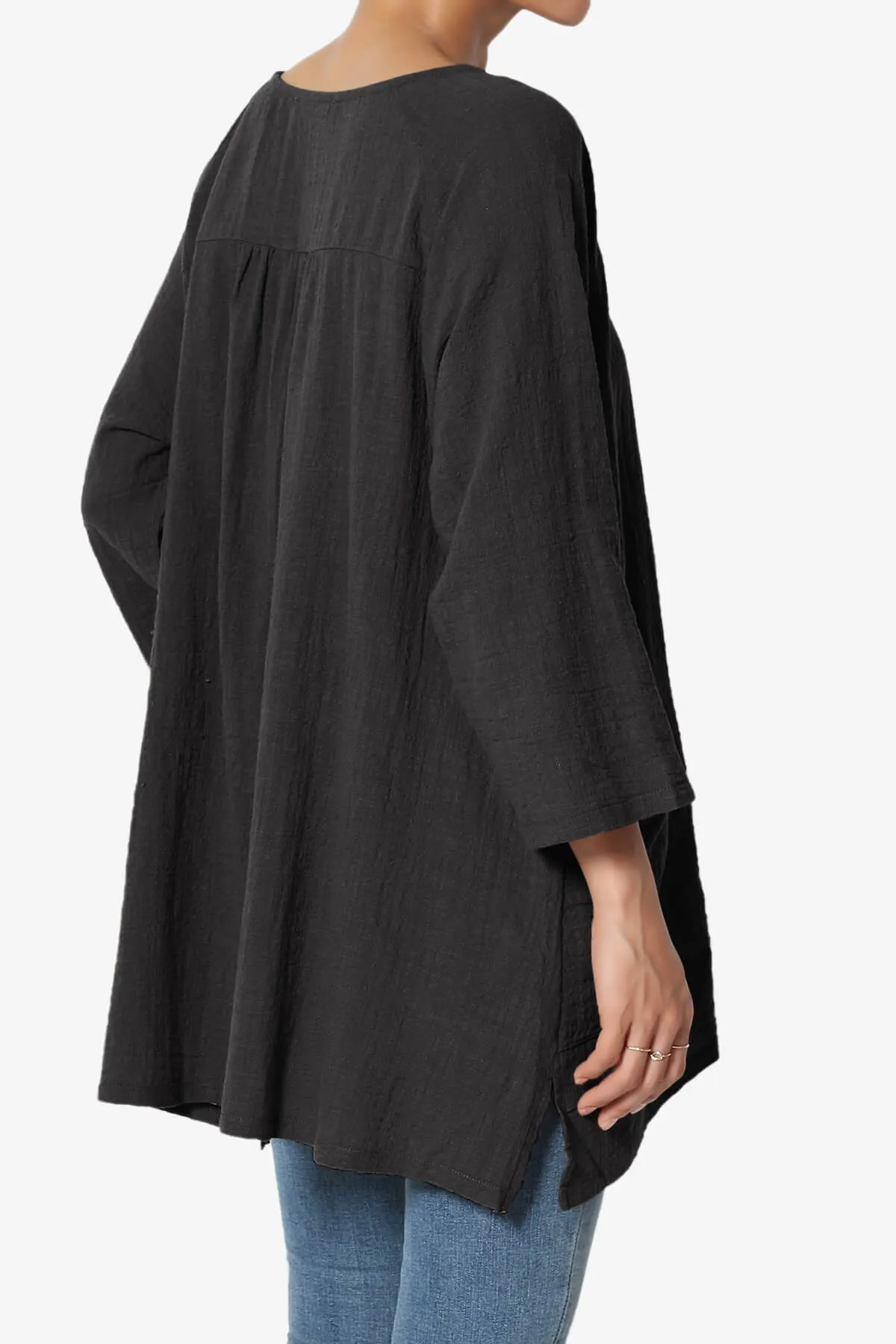 Nesta Gauze Pocket Cover Up Top