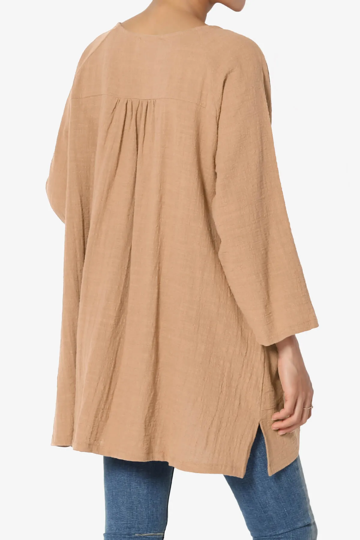 Nesta Gauze Pocket Cover Up Top