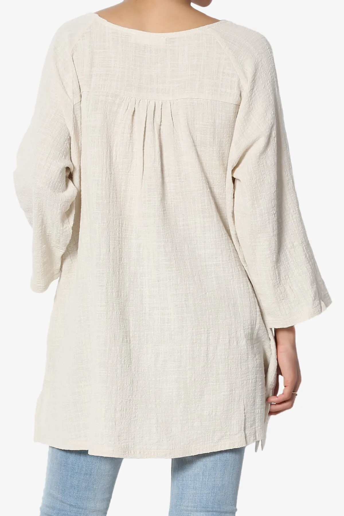 Nesta Gauze Pocket Cover Up Top