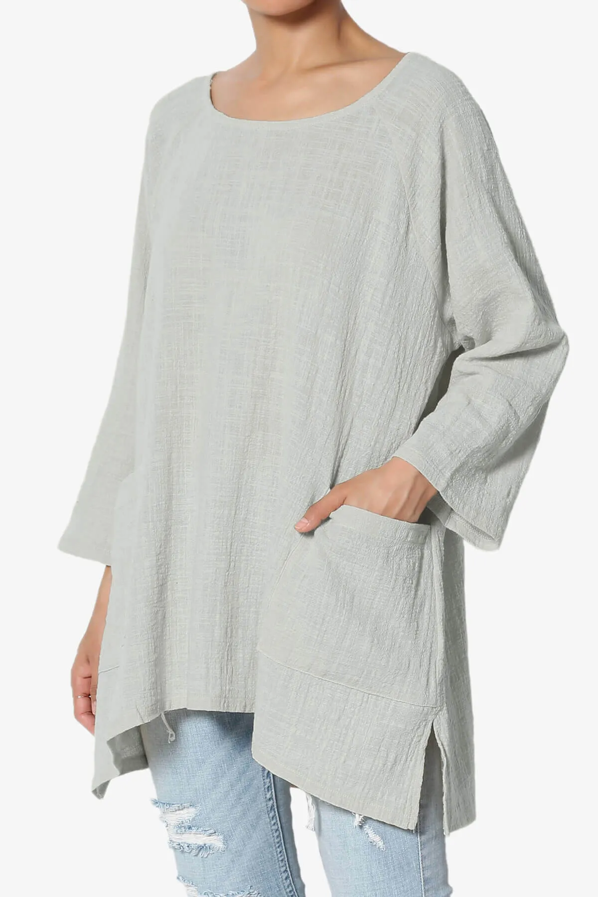 Nesta Gauze Pocket Cover Up Top