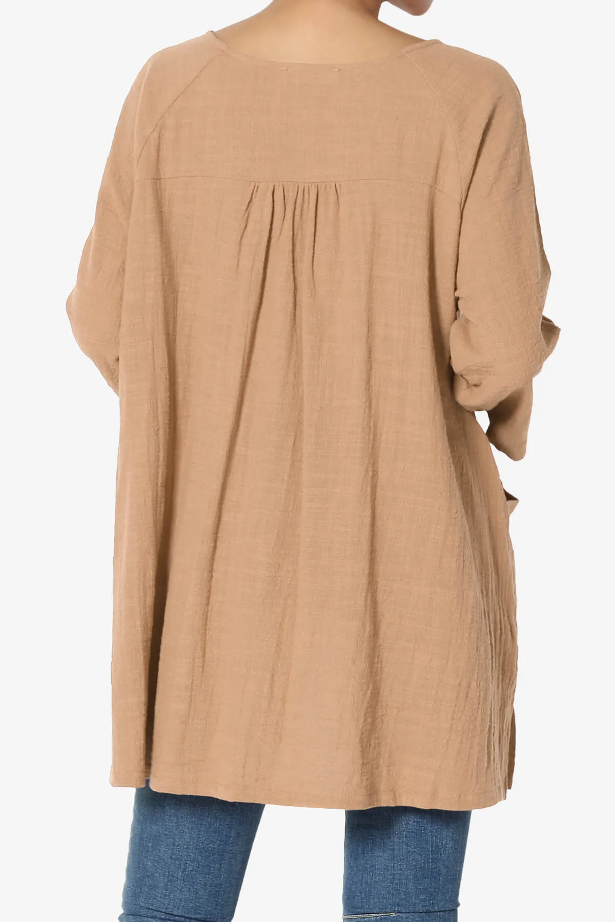 Nesta Gauze Pocket Cover Up Top