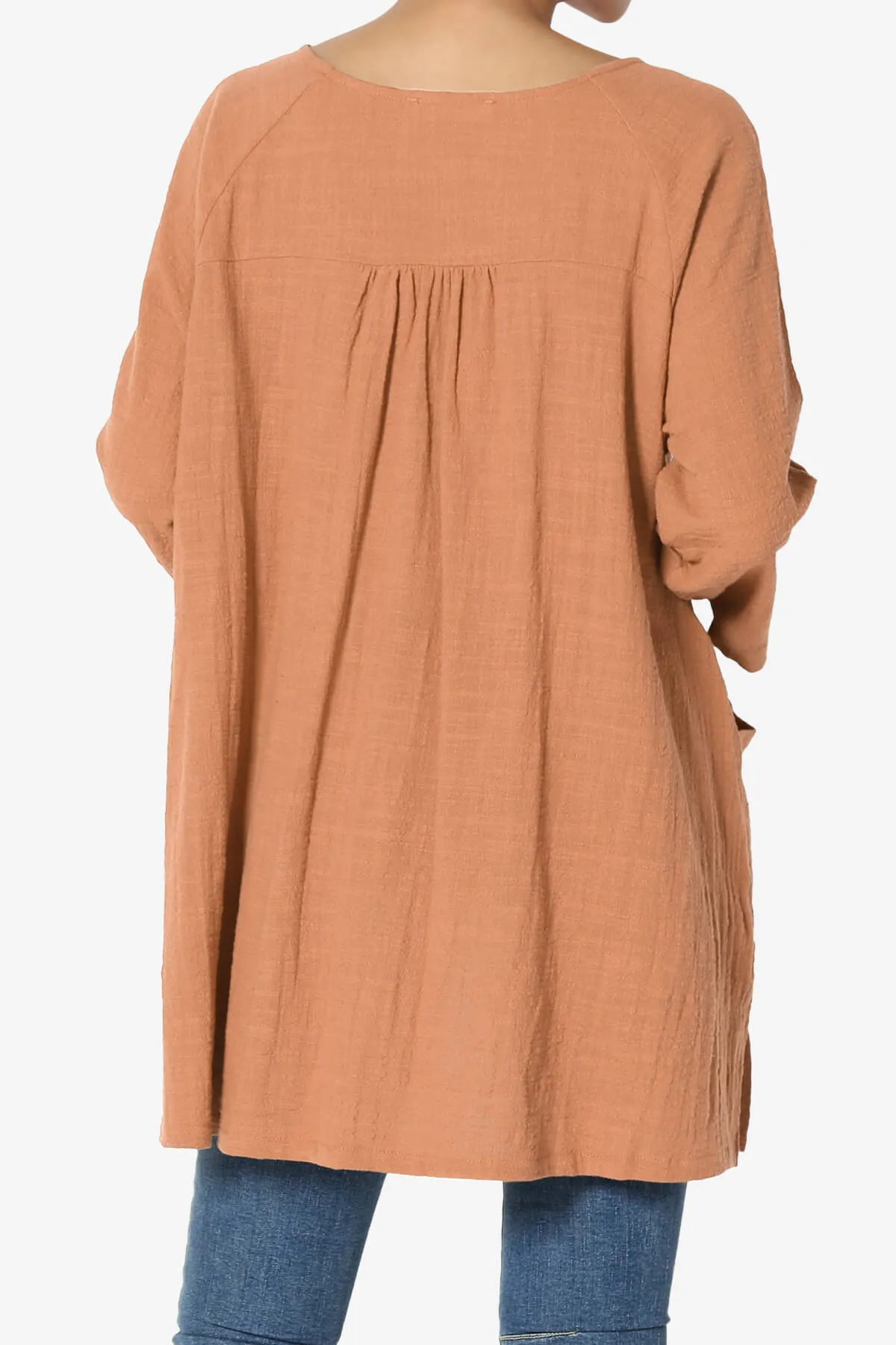 Nesta Gauze Pocket Cover Up Top
