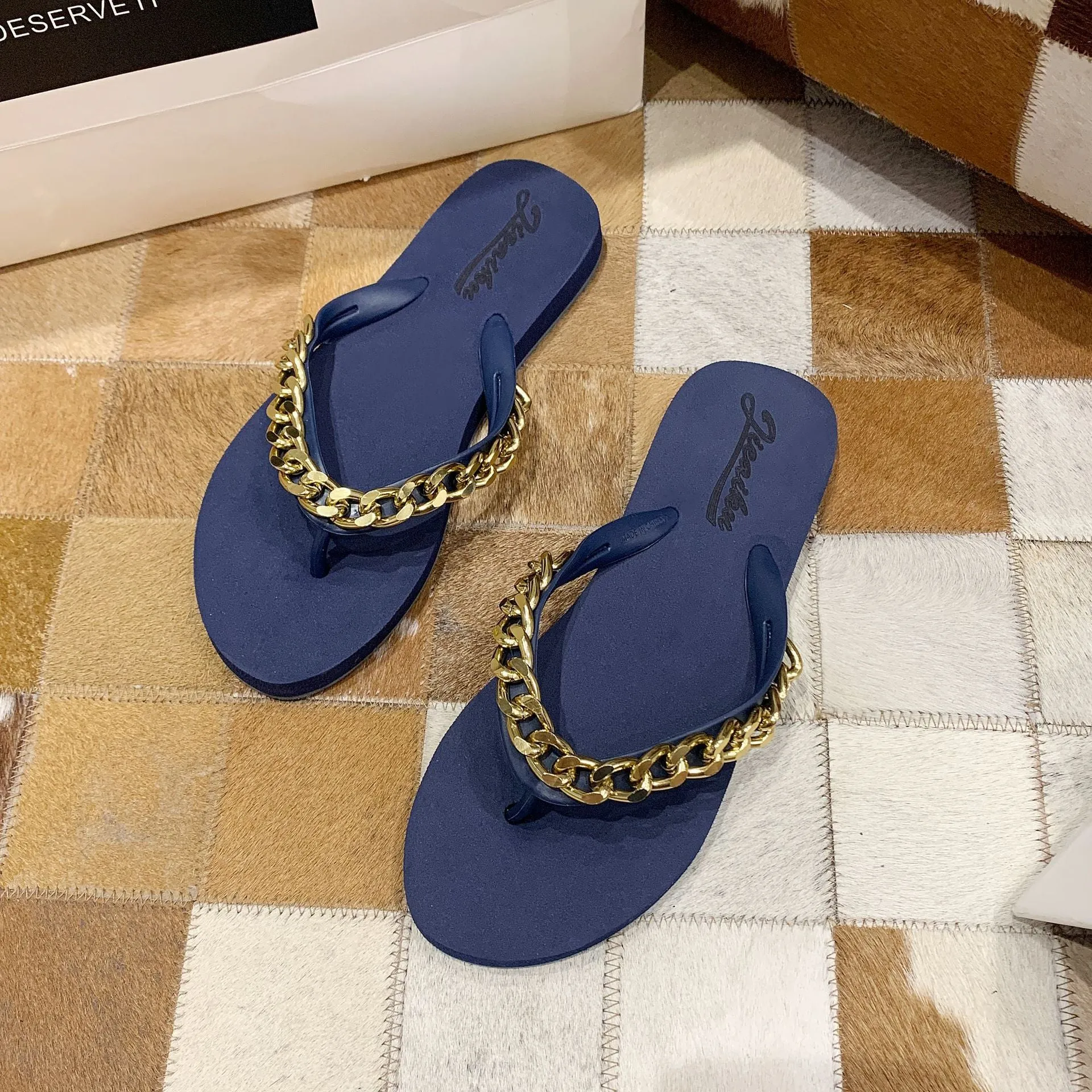 Net Red Rhinestone Slippers Women