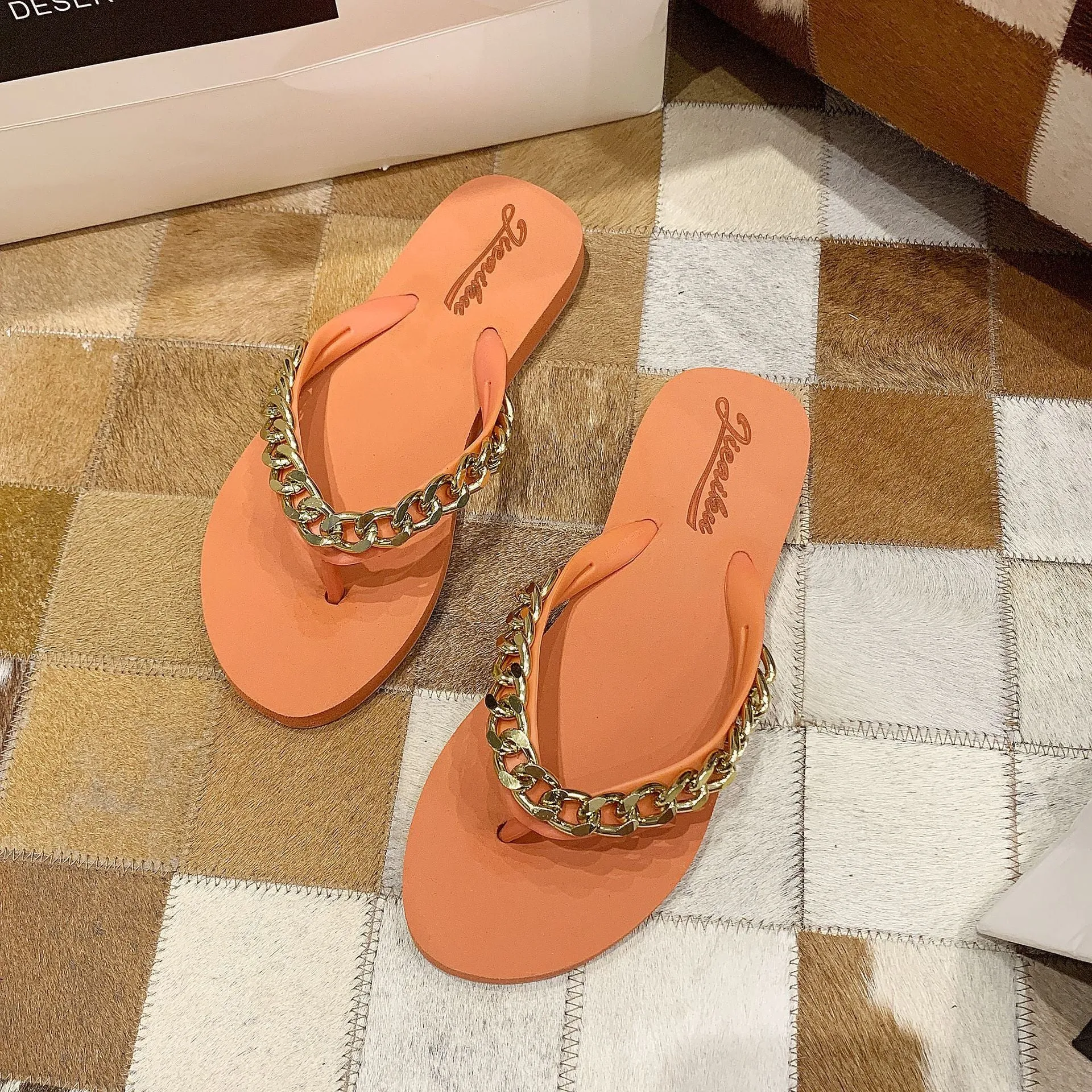 Net Red Rhinestone Slippers Women
