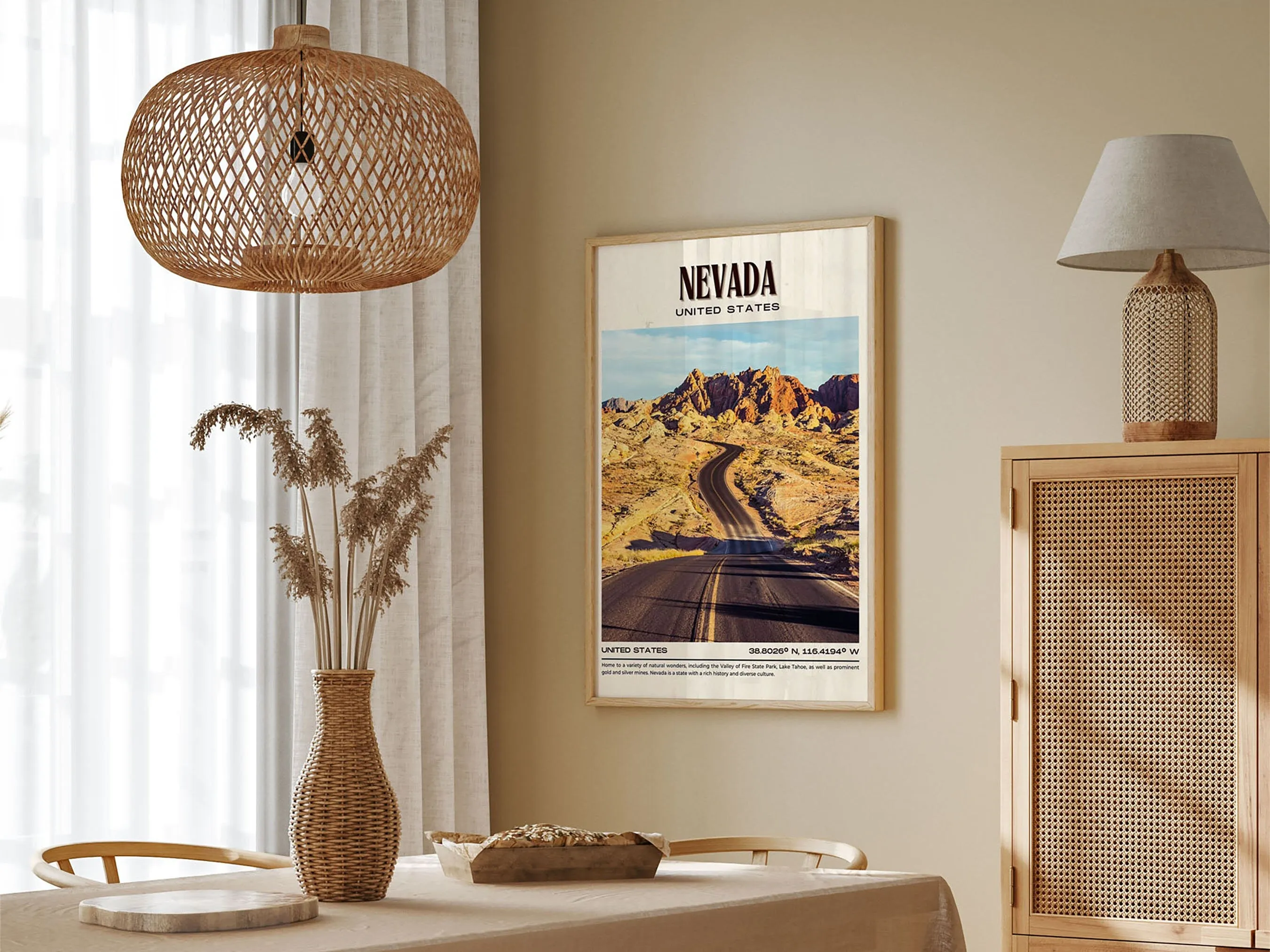 Nevada Vintage Wall Art, USA