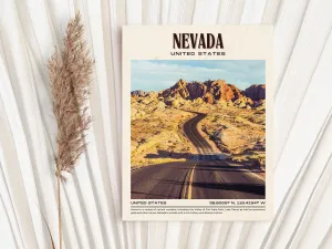 Nevada Vintage Wall Art, USA