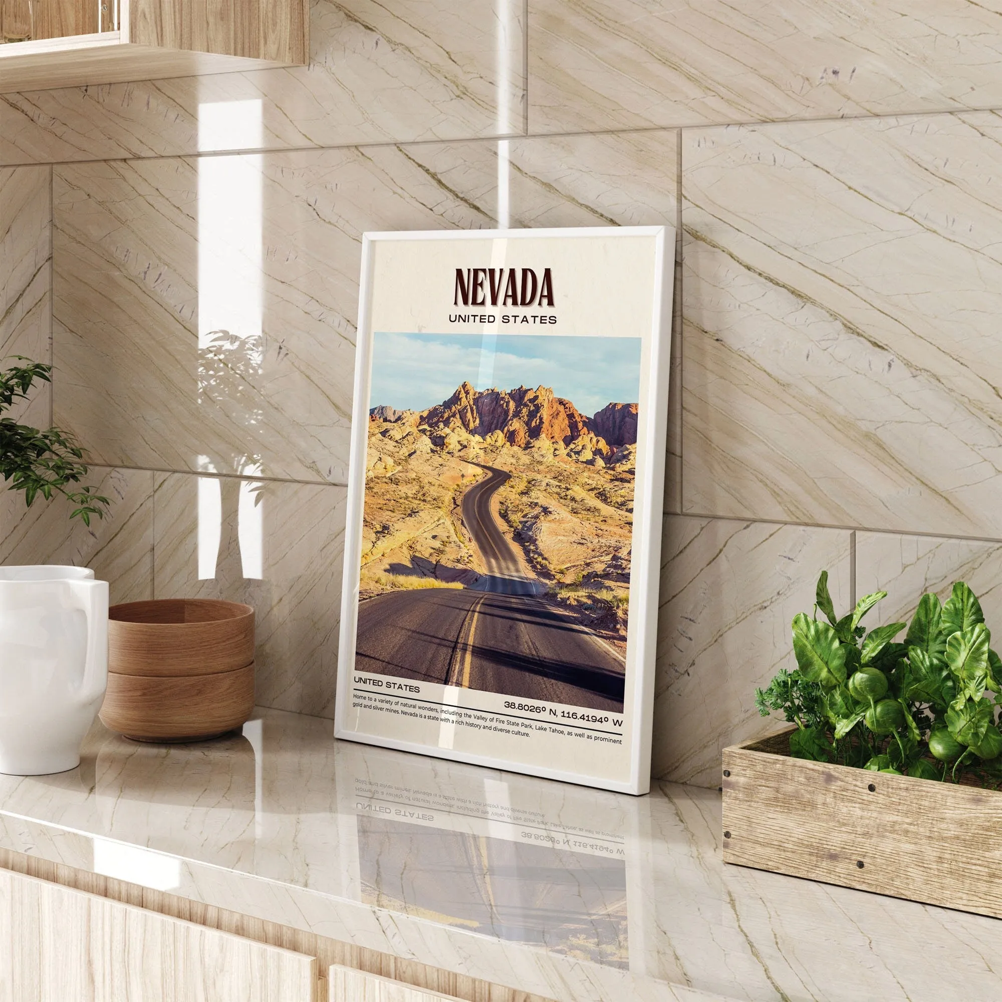 Nevada Vintage Wall Art, USA