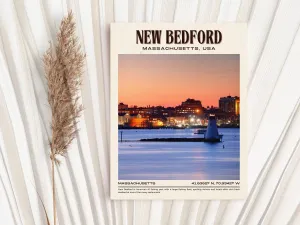 New Bedford Vintage Wall Art, Massachusetts, USA