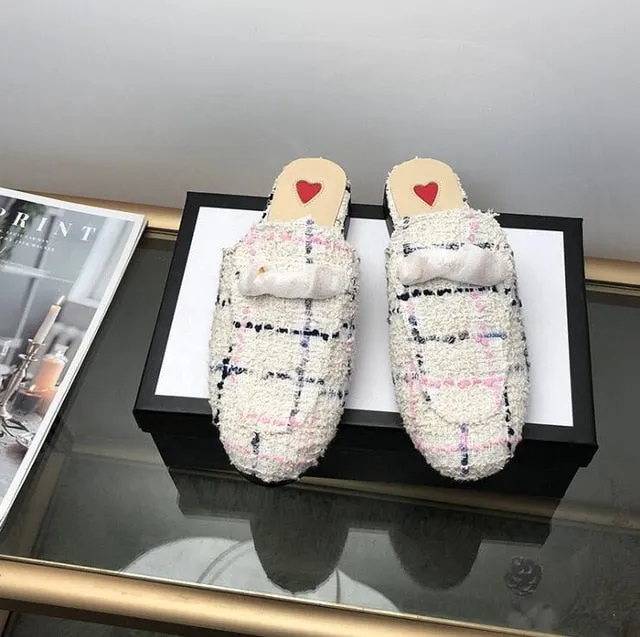 New Chaussures luxe casual shoes women designer slides,Smoking Slipper,Leather star slippers,fashion luxe designer slides
