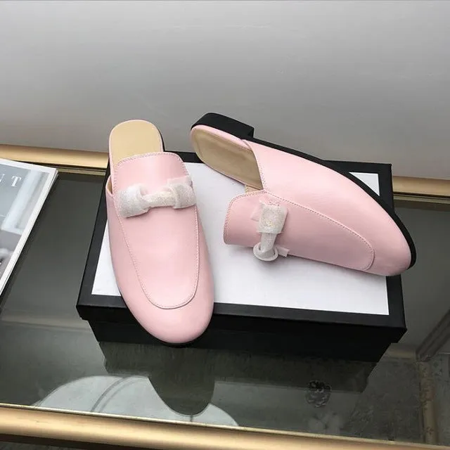 New Chaussures luxe casual shoes women designer slides,Smoking Slipper,Leather star slippers,fashion luxe designer slides