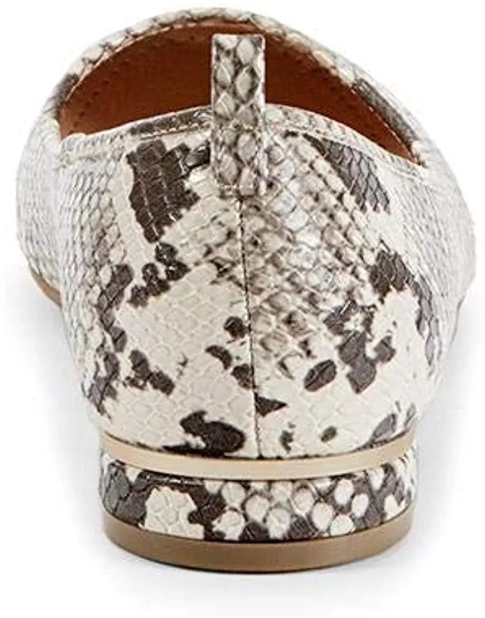 New in box! 'Beautify' - Womens Flats Shoes - Tiny Wedge - Memory Foam Lining - Snakeskin Tan Multi, Sz 7!
