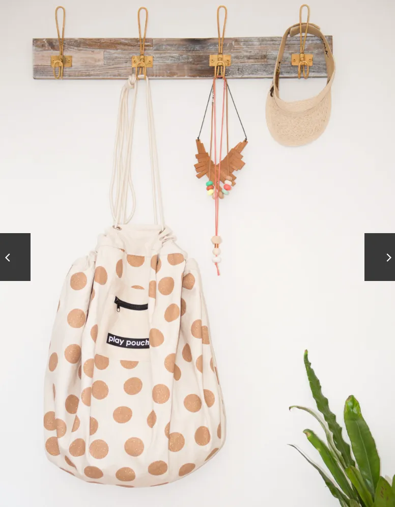 New Multi Purpose Cotton Canvas Play Pouch designed to play toys on and when finished pack them away easily into this handy play pouch! Retails $90 