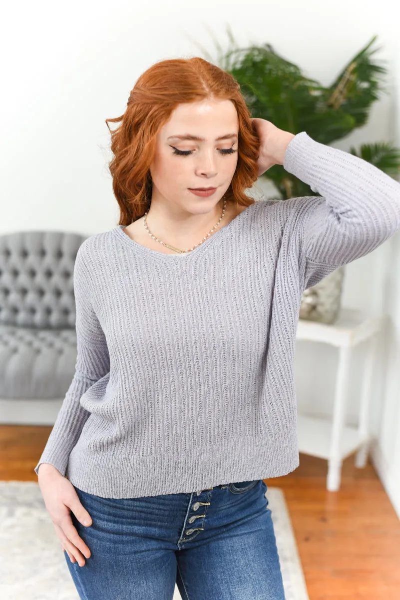 Nicolette Open-Knit Sweater FINAL SALE