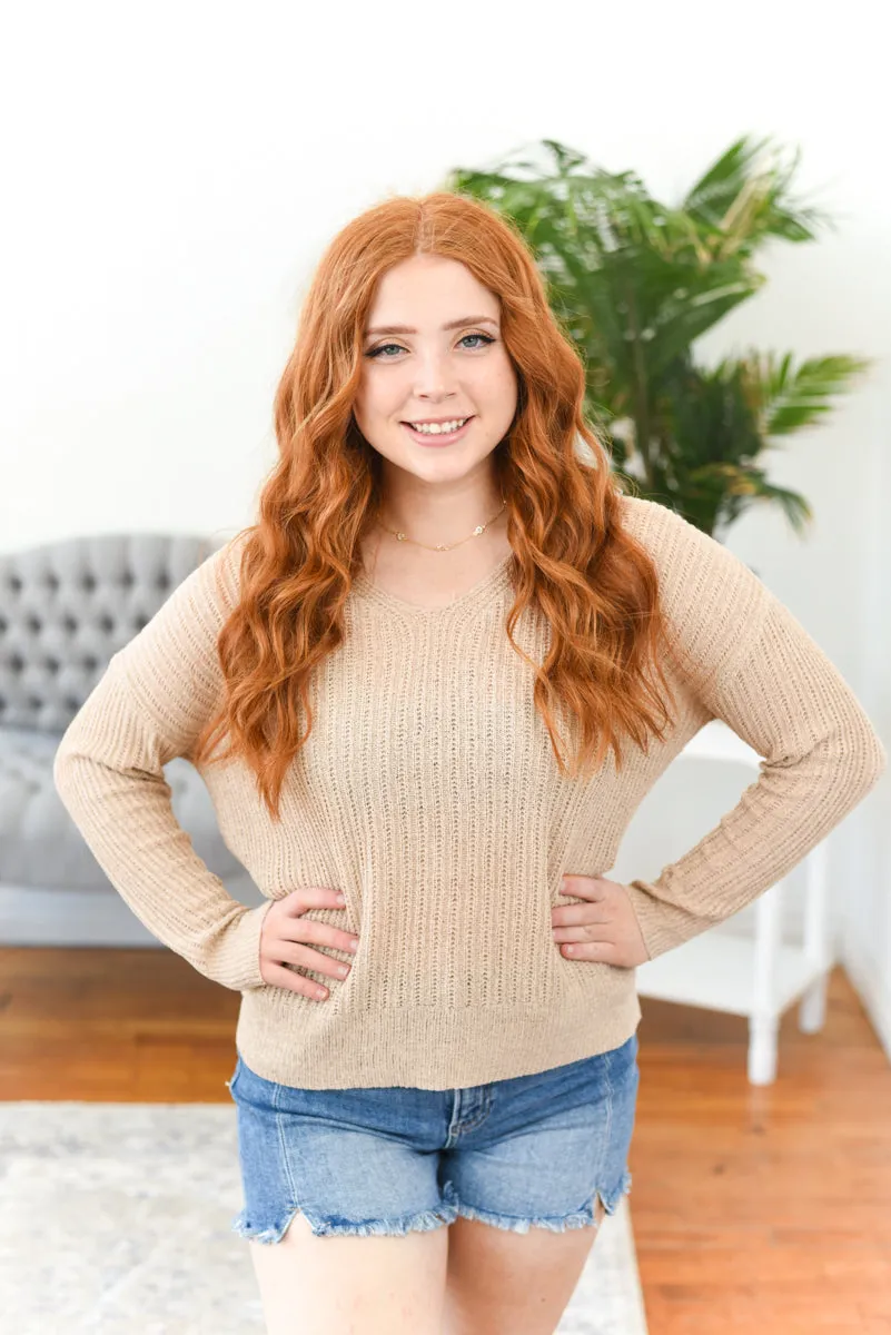 Nicolette Open-Knit Sweater FINAL SALE