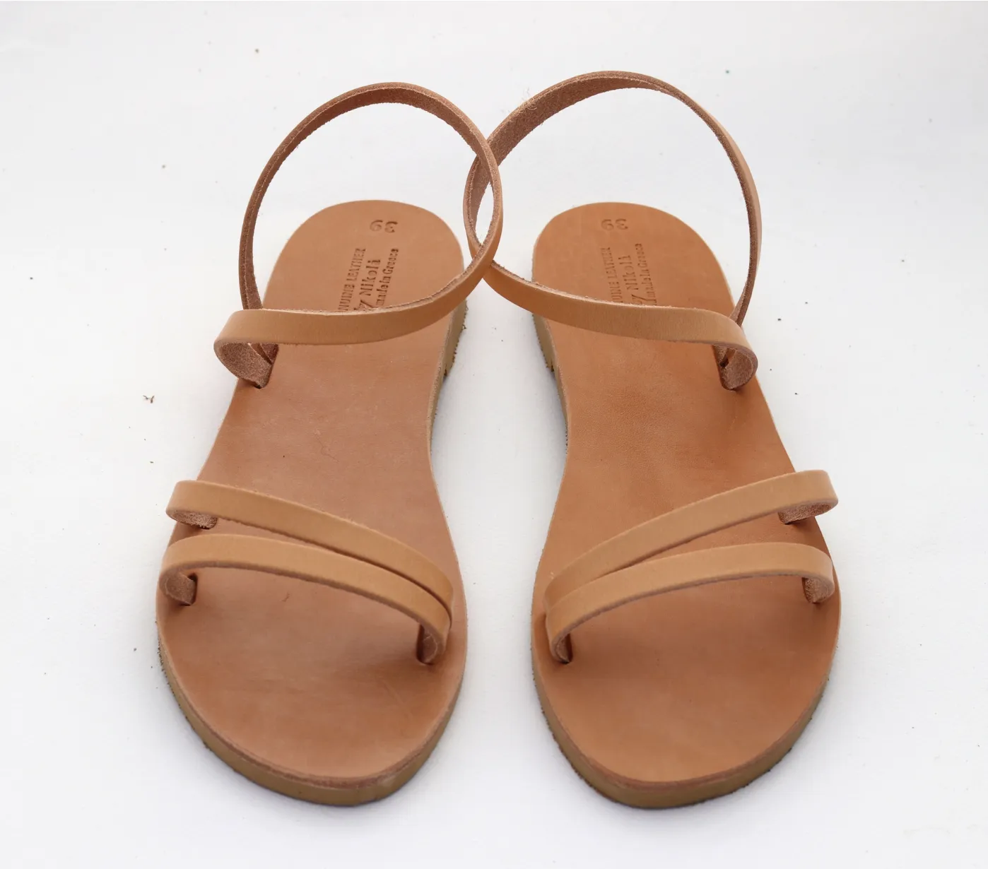 NIKOLA ANKLE WRAP GREEK SANDALS - WHITE