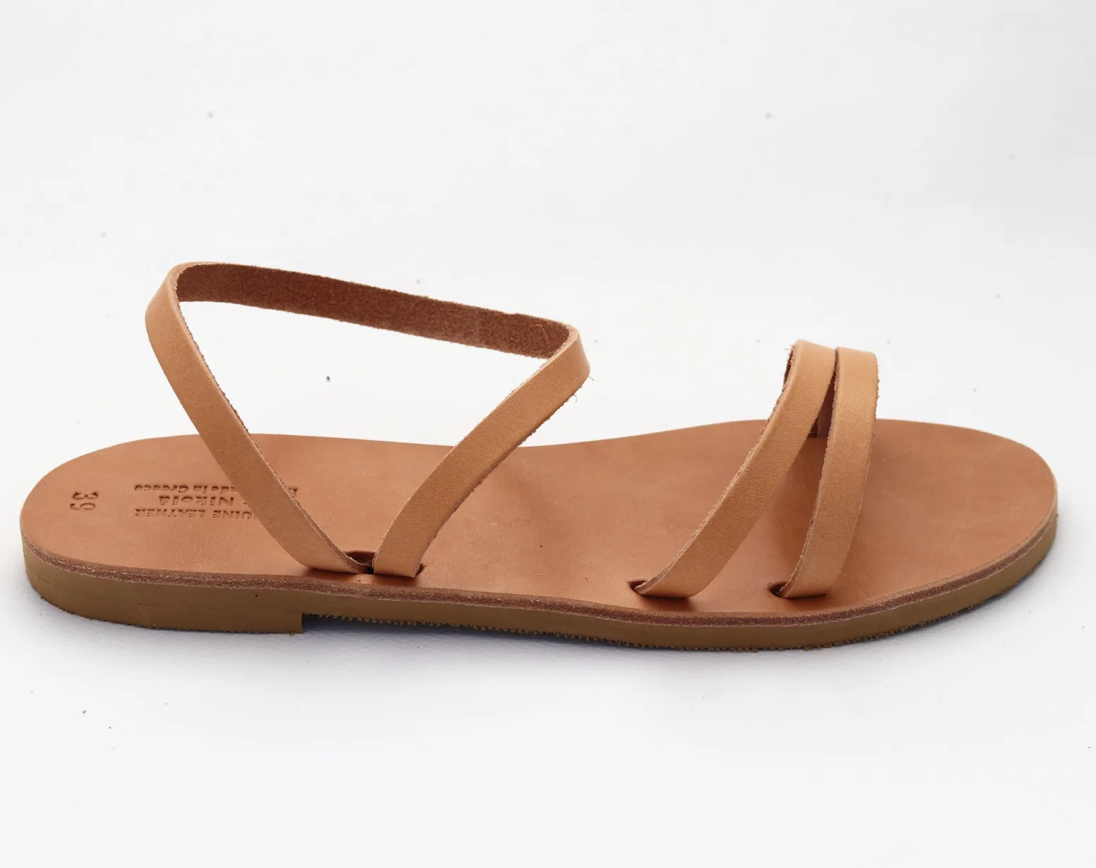 NIKOLA ANKLE WRAP GREEK SANDALS - WHITE