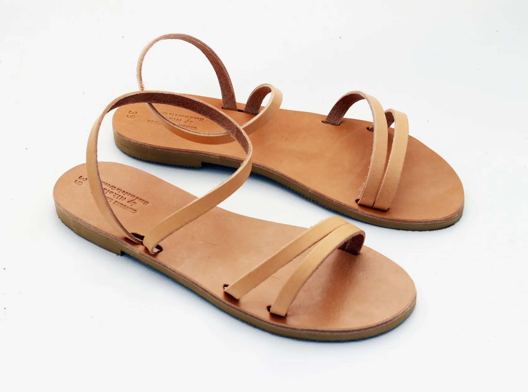 NIKOLA ANKLE WRAP GREEK SANDALS - WHITE
