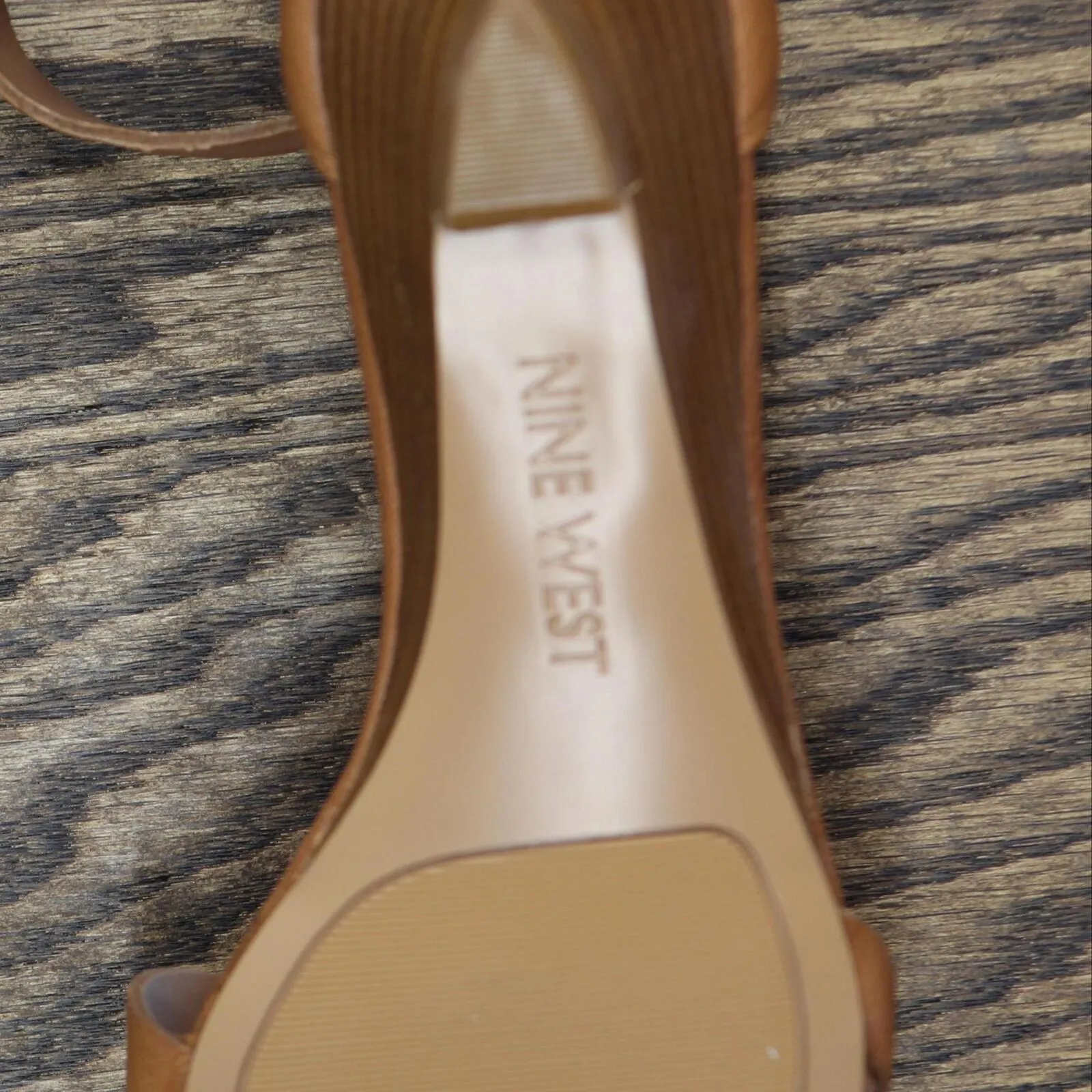 Nine West Womens Vintage NWVALCI Wedge Heel Sandals Cognac Brown 6M
