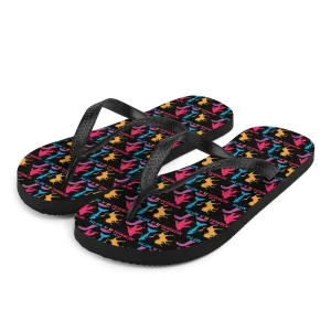 Normal is a Myth (Bigfoot, Mermaid, Unicorn & Loch Ness Monster Pattern) Flip-Flops