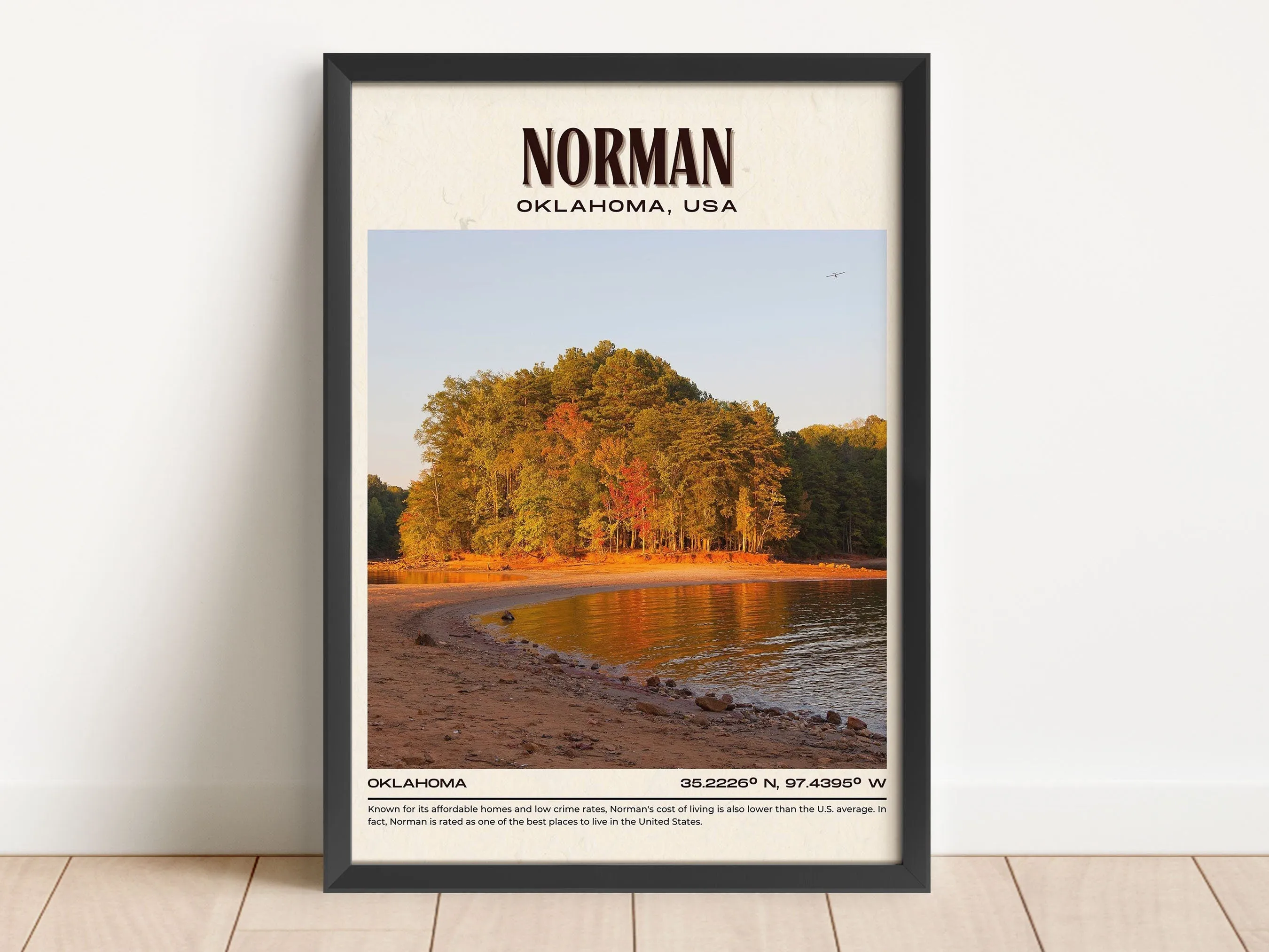 Norman Vintage Wall Art, Oklahoma, USA