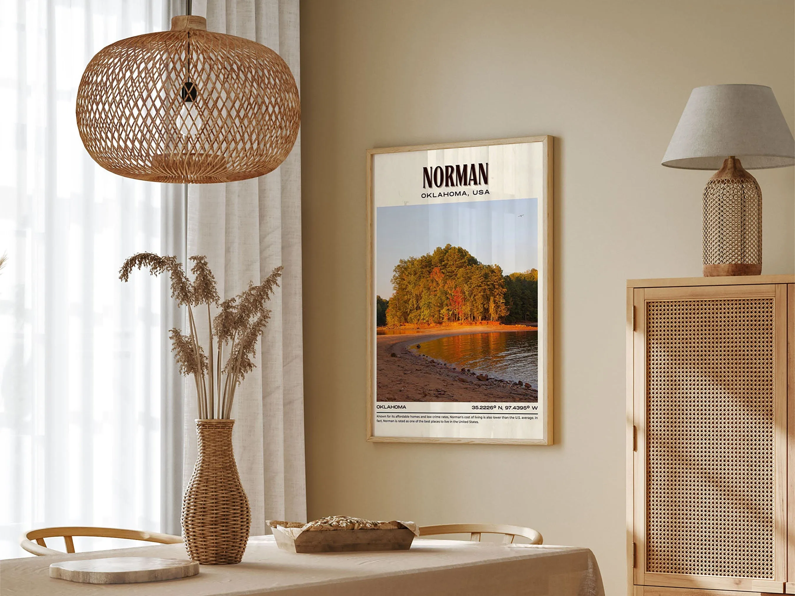 Norman Vintage Wall Art, Oklahoma, USA