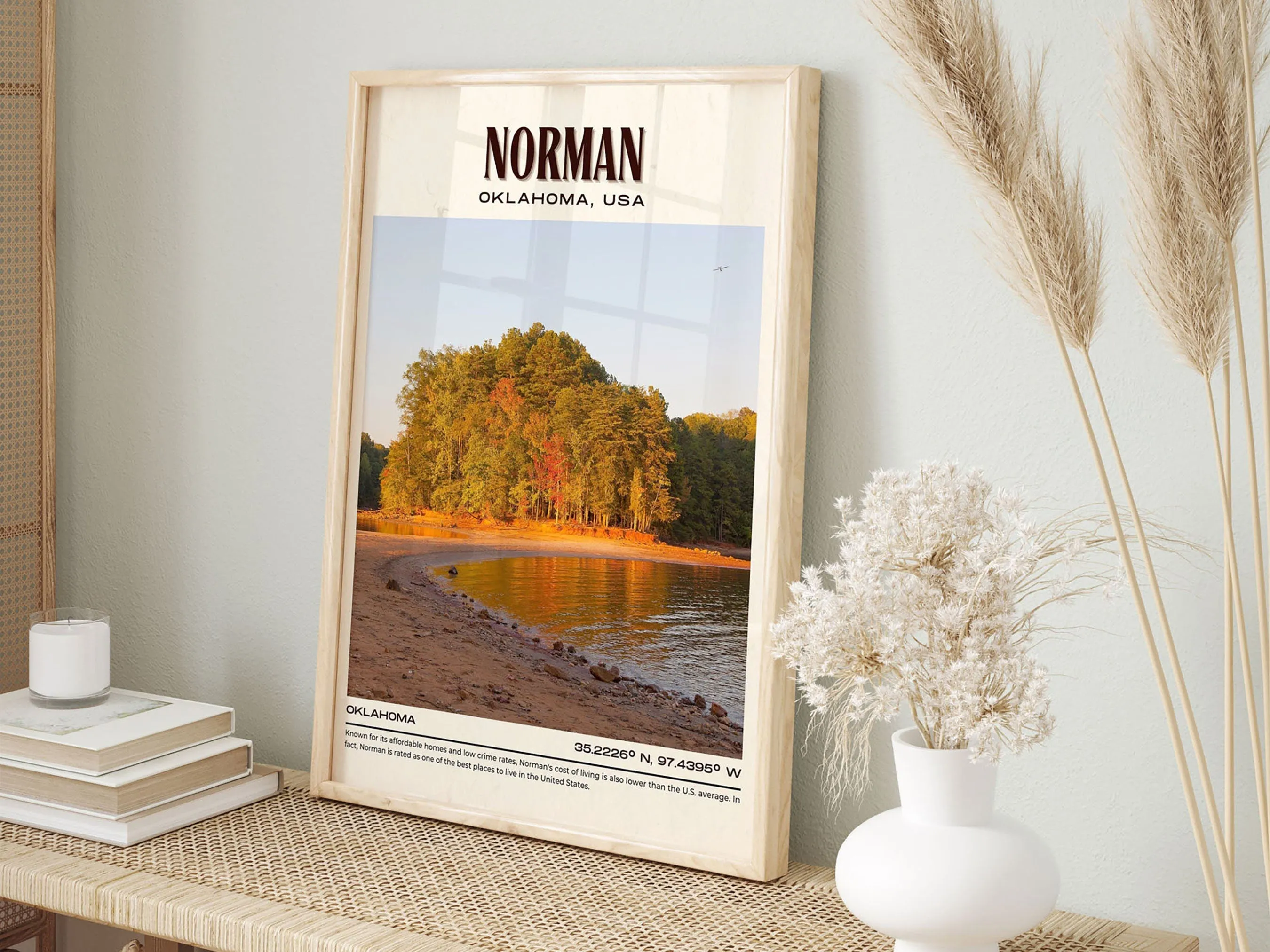 Norman Vintage Wall Art, Oklahoma, USA