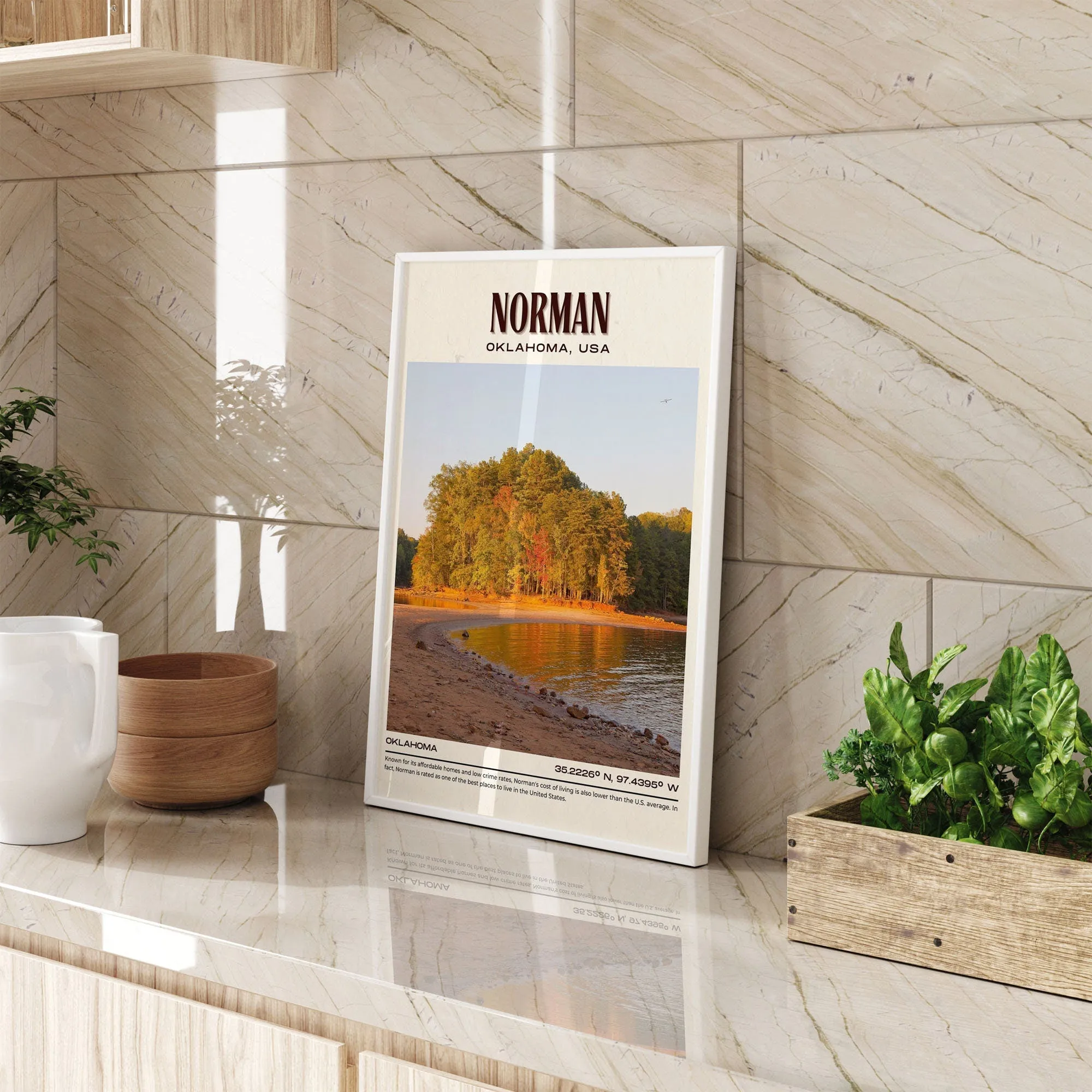 Norman Vintage Wall Art, Oklahoma, USA