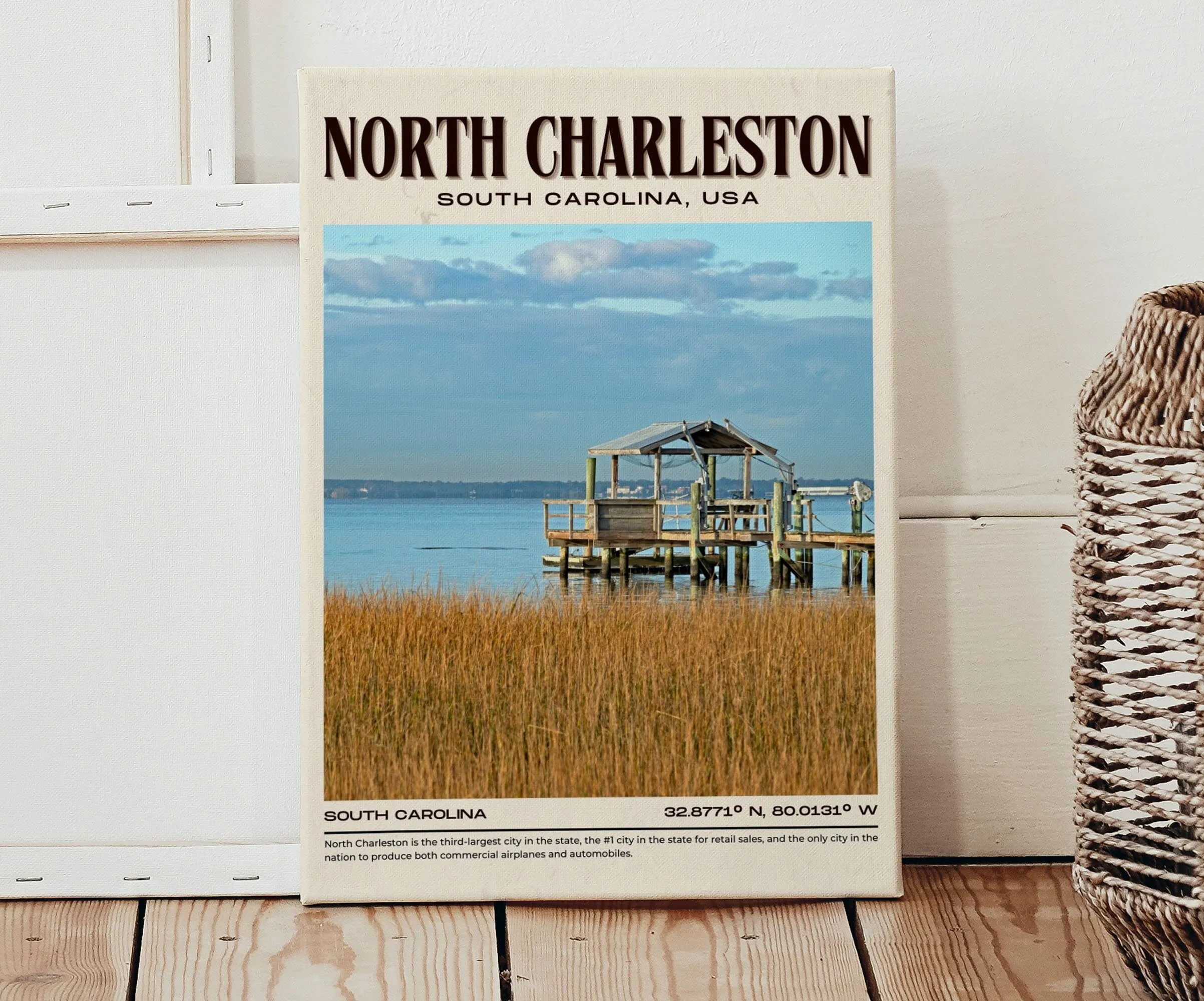 North Charleston Vintage Wall Art, South Carolina, USA