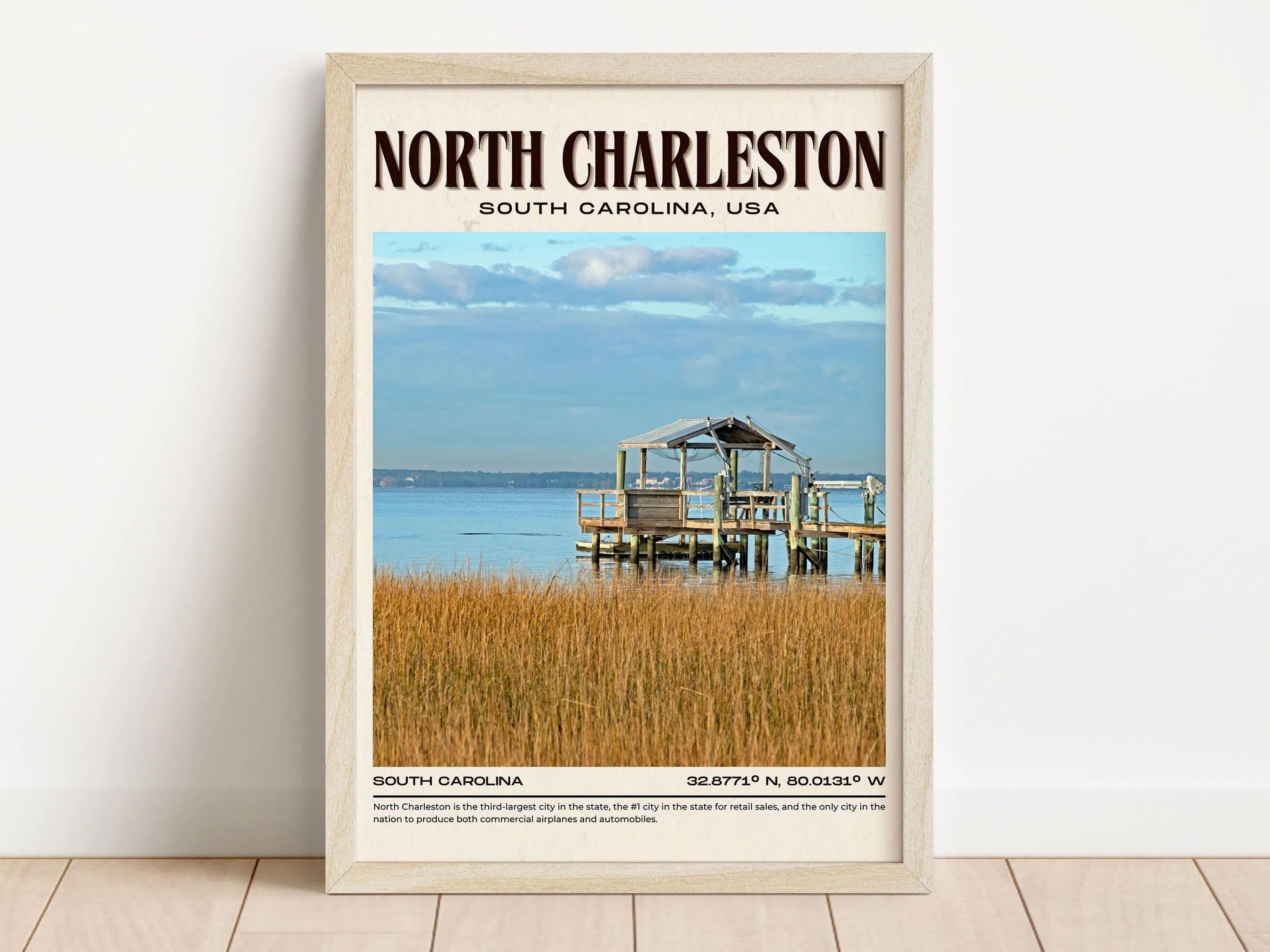 North Charleston Vintage Wall Art, South Carolina, USA