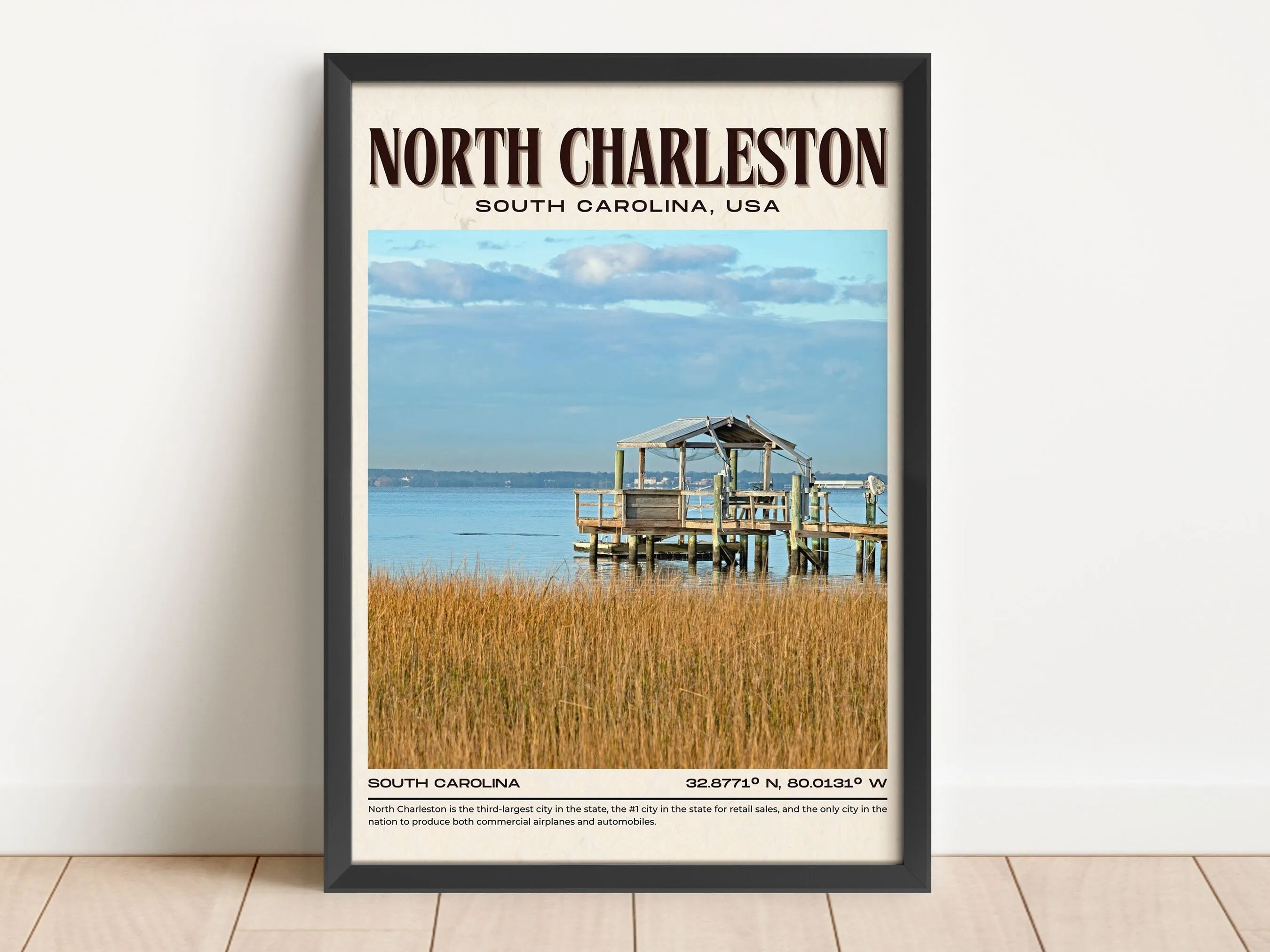 North Charleston Vintage Wall Art, South Carolina, USA