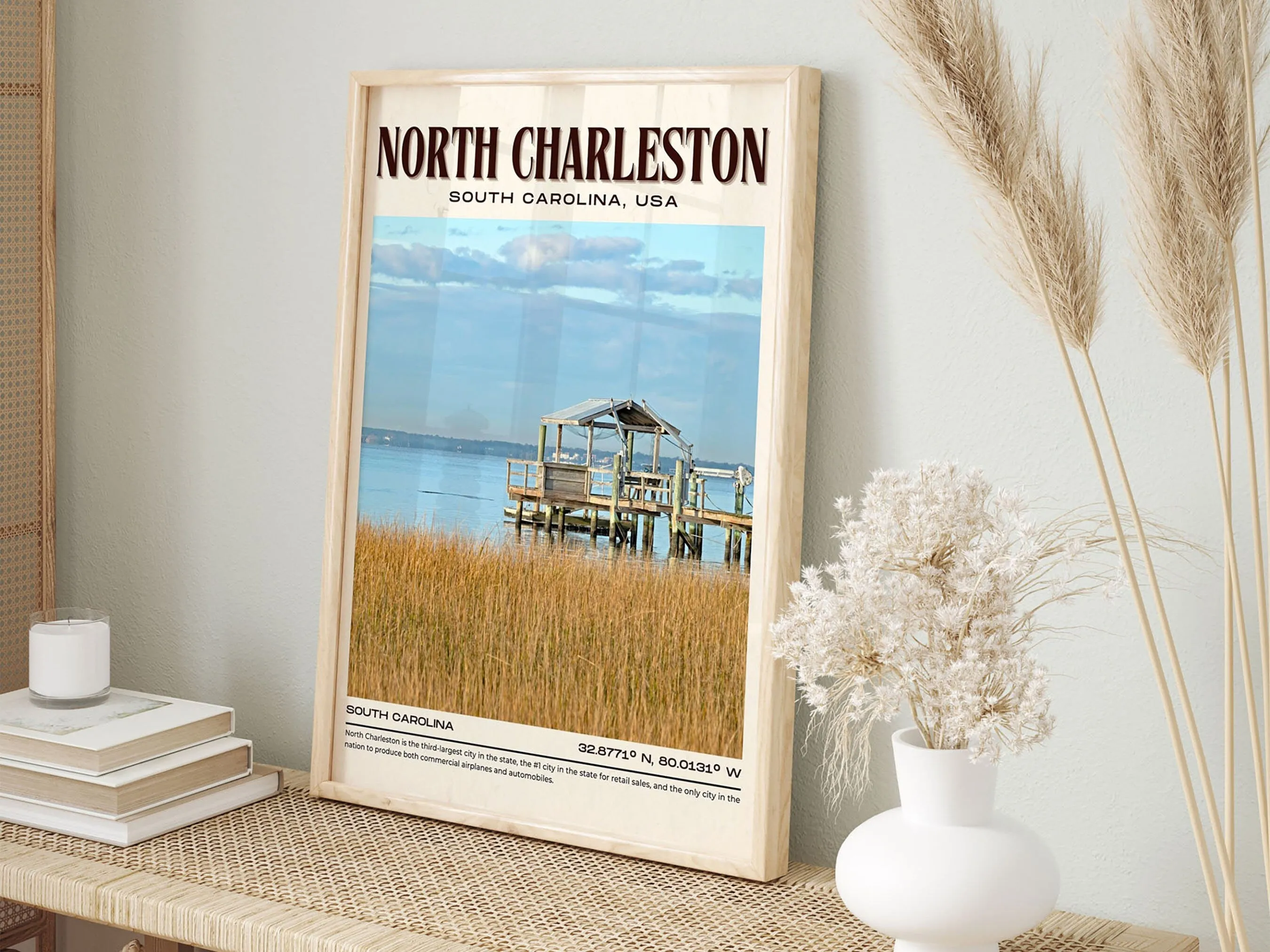 North Charleston Vintage Wall Art, South Carolina, USA