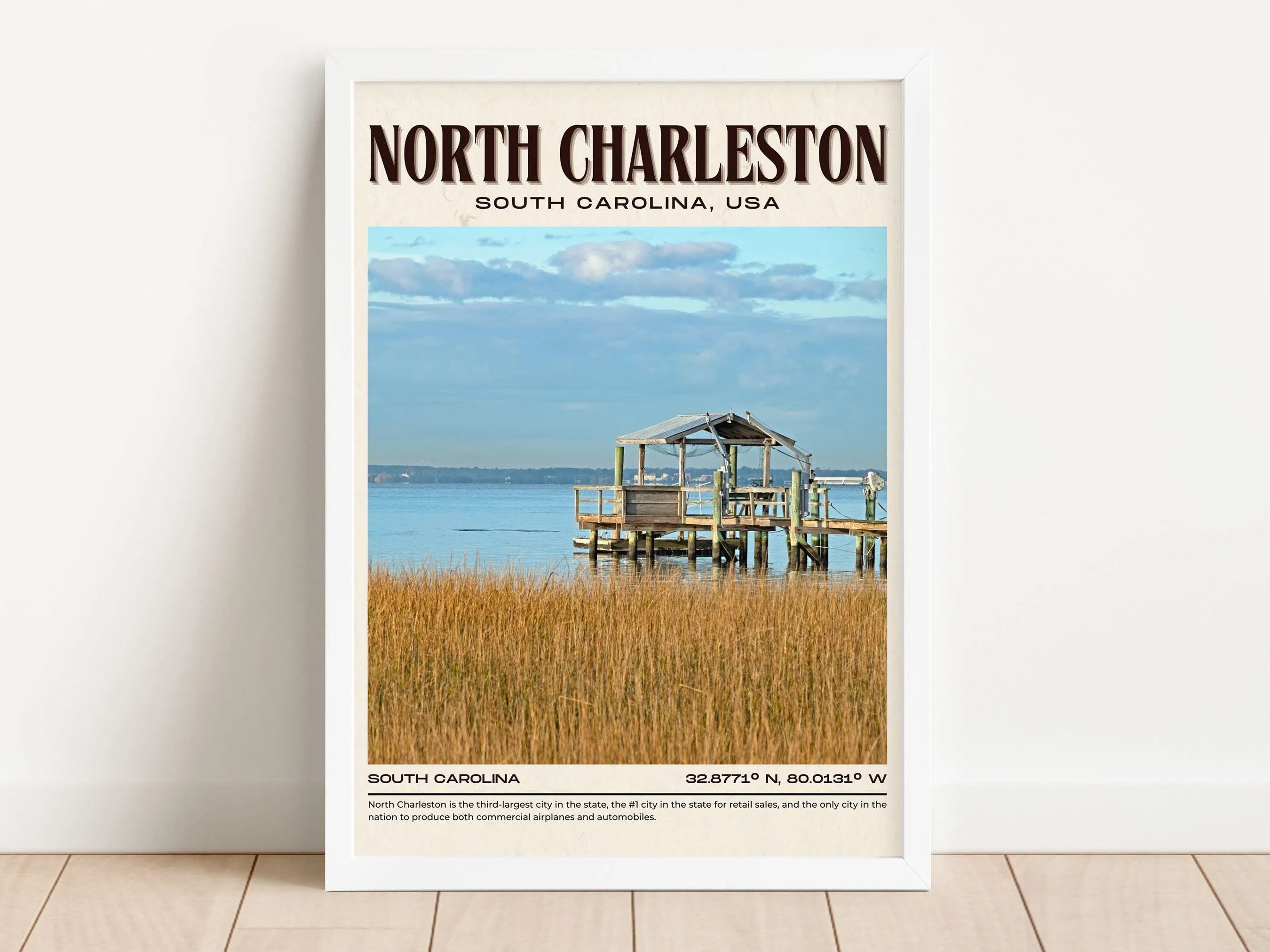 North Charleston Vintage Wall Art, South Carolina, USA