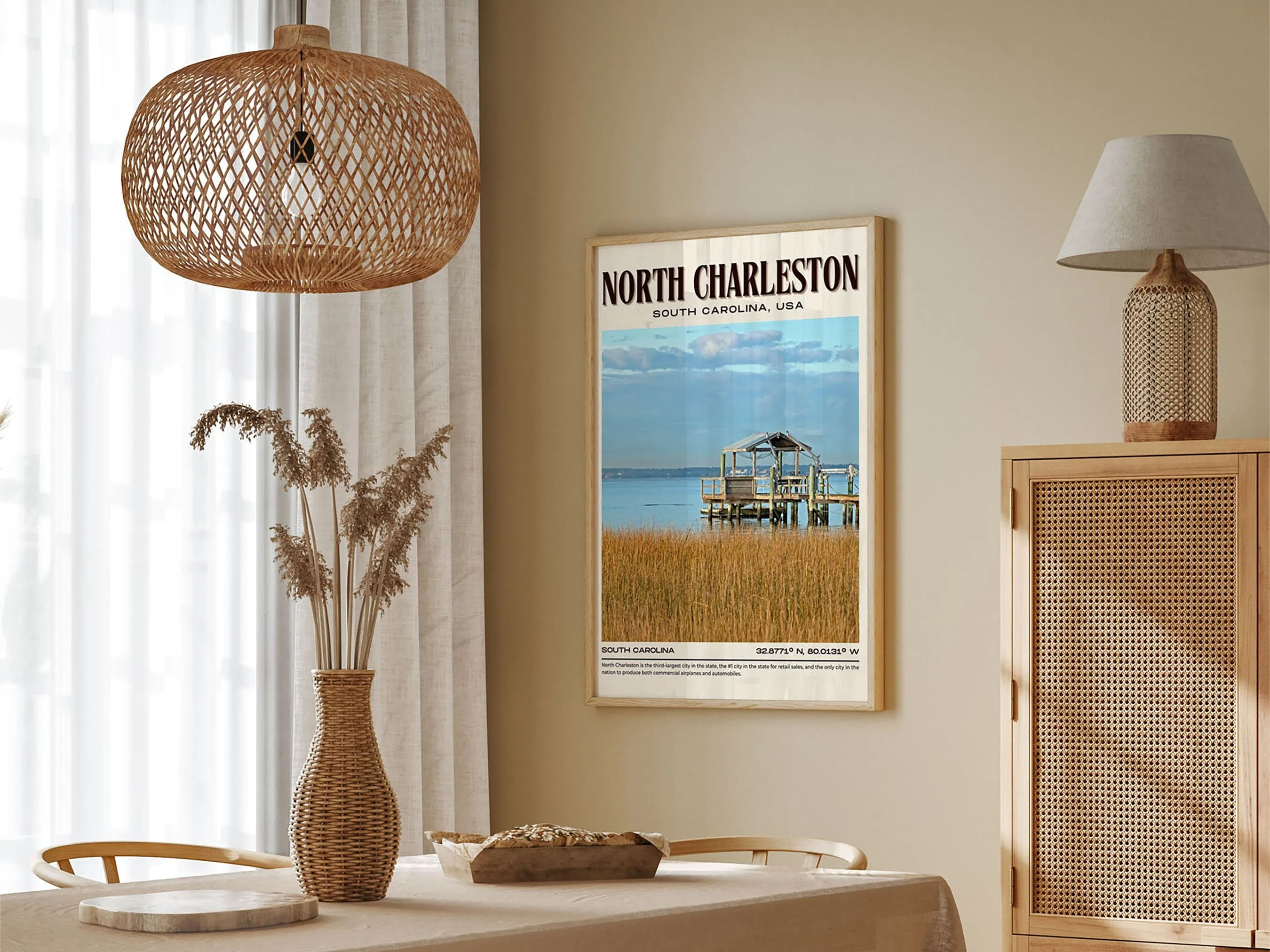 North Charleston Vintage Wall Art, South Carolina, USA