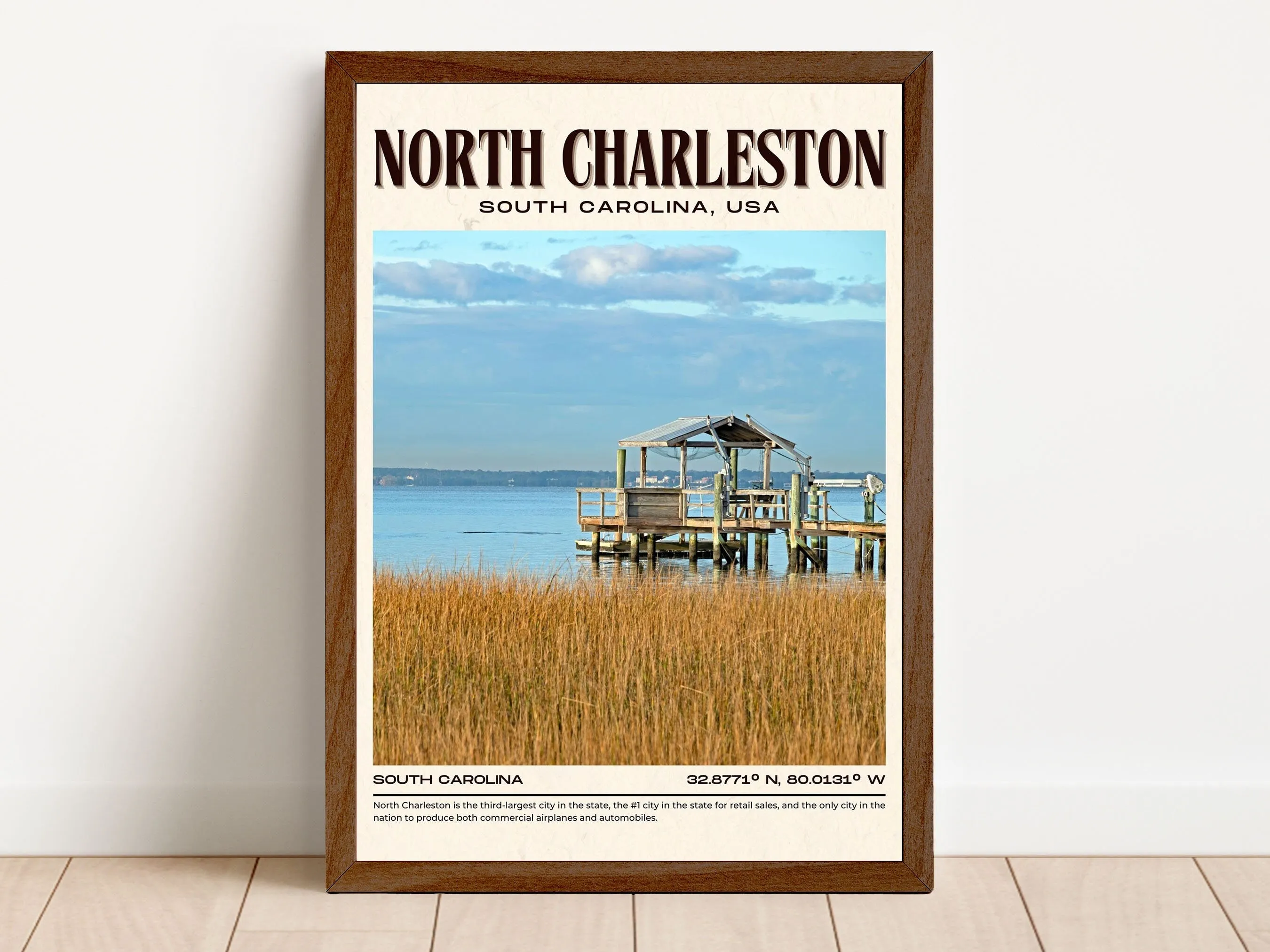 North Charleston Vintage Wall Art, South Carolina, USA