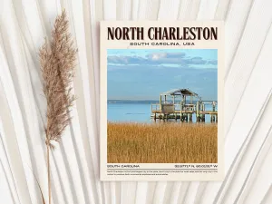 North Charleston Vintage Wall Art, South Carolina, USA