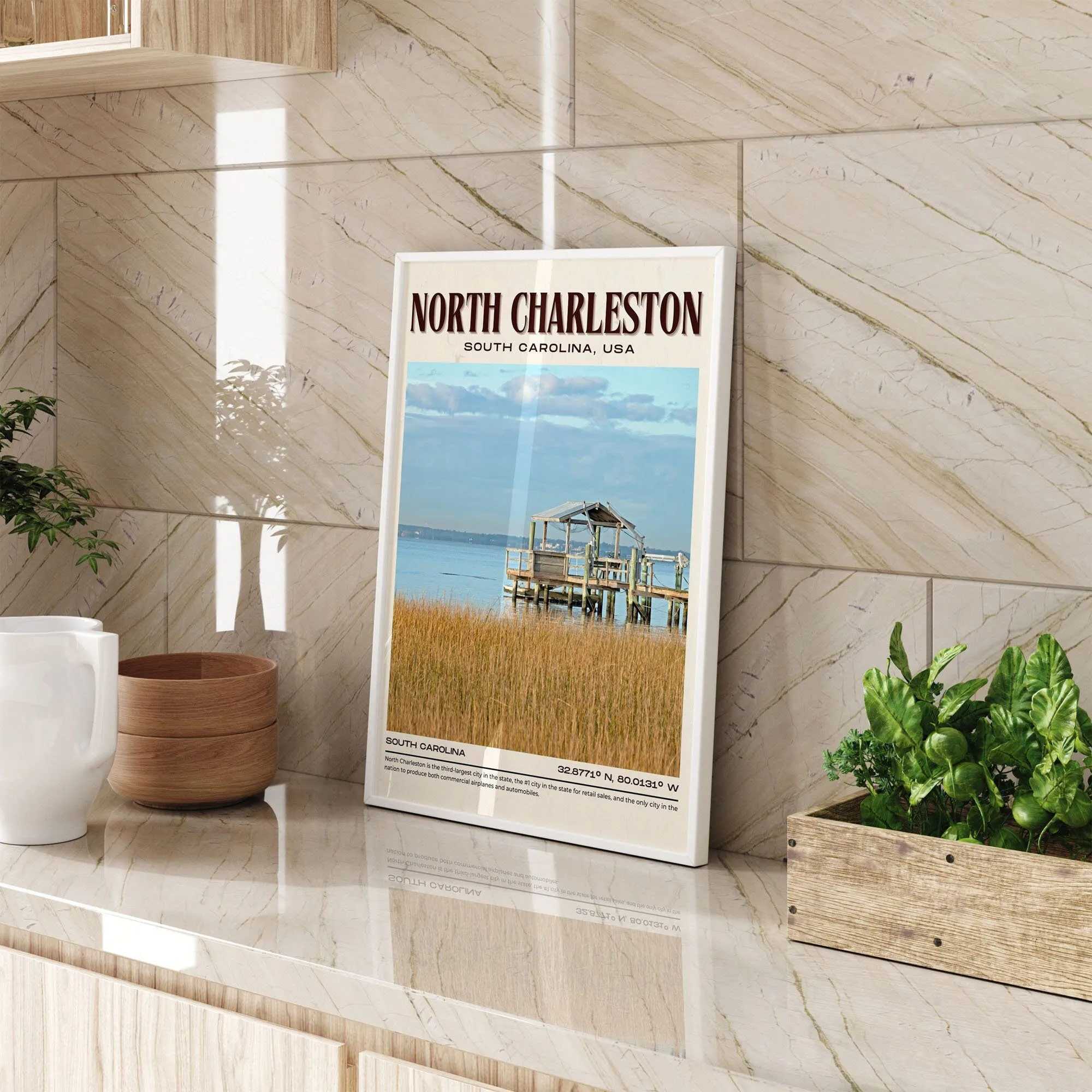 North Charleston Vintage Wall Art, South Carolina, USA