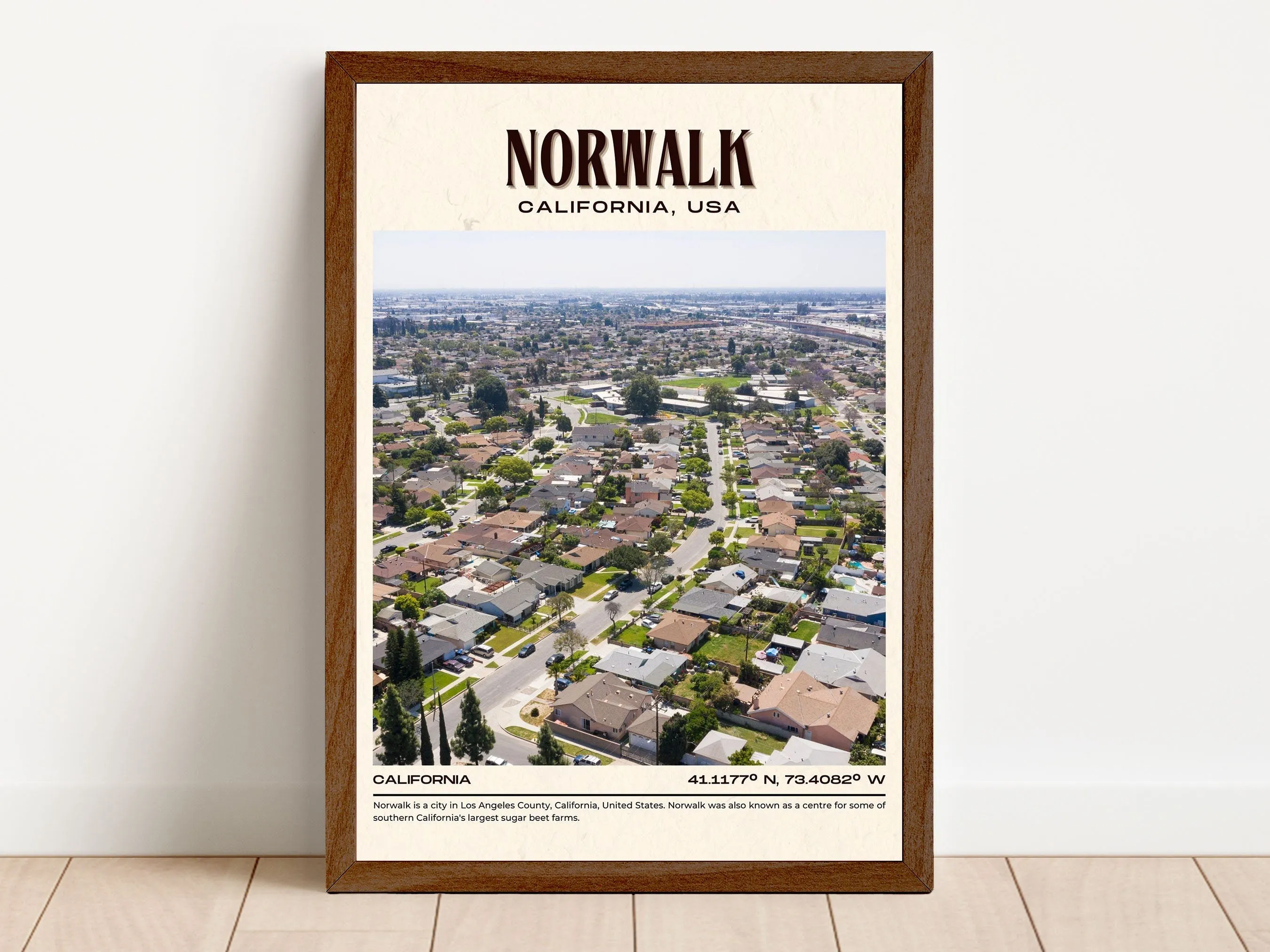 Norwalk Vintage Wall Art, California, USA