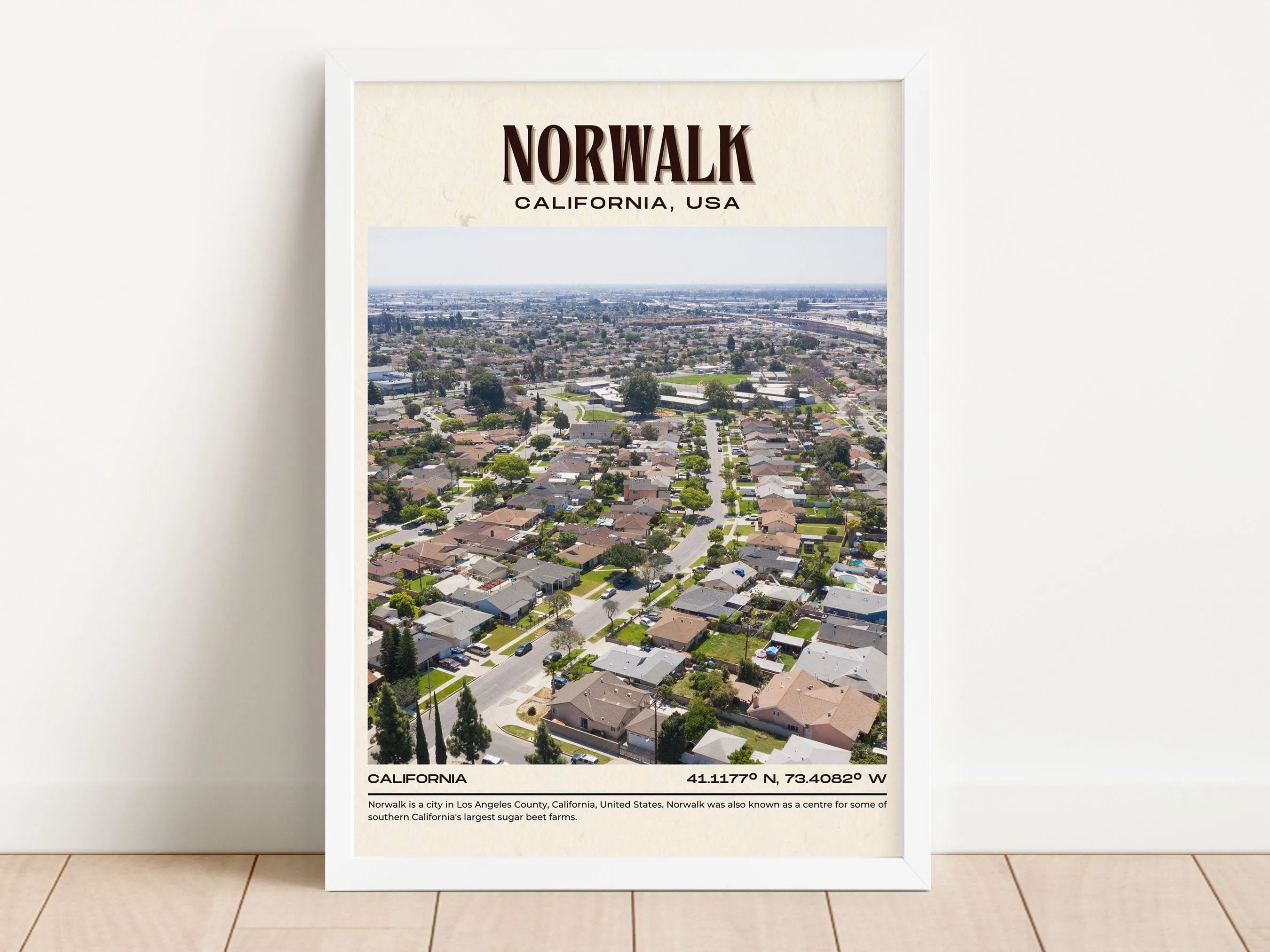 Norwalk Vintage Wall Art, California, USA