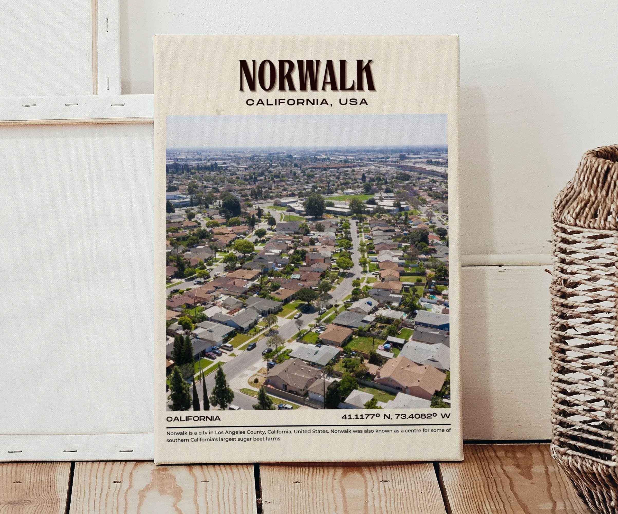Norwalk Vintage Wall Art, California, USA