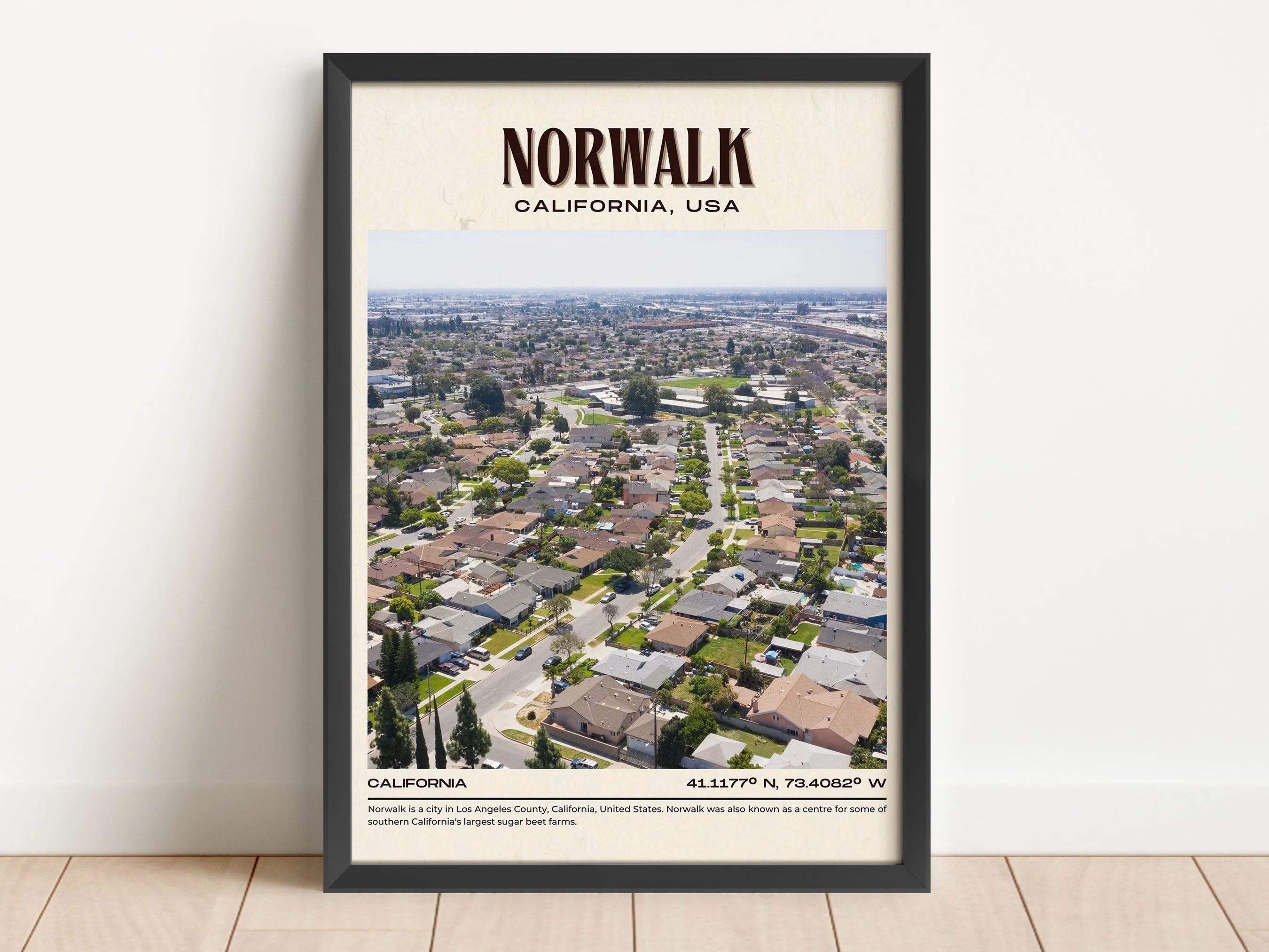 Norwalk Vintage Wall Art, California, USA