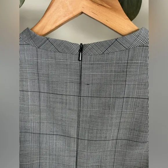 NWOT Karen Millen Grey and Black Tweed Midi Office Dress