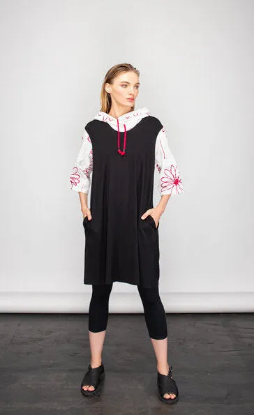 NY 77 Designs Flower Sweatshirt Tunic