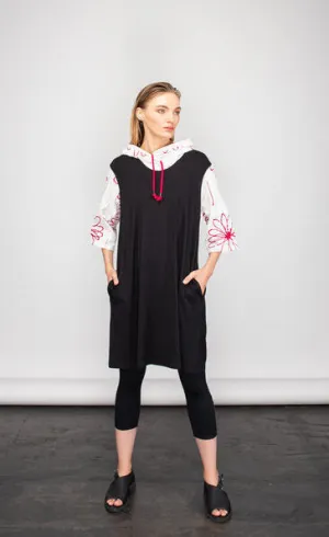 NY 77 Designs Flower Sweatshirt Tunic