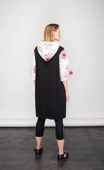 NY 77 Designs Flower Sweatshirt Tunic