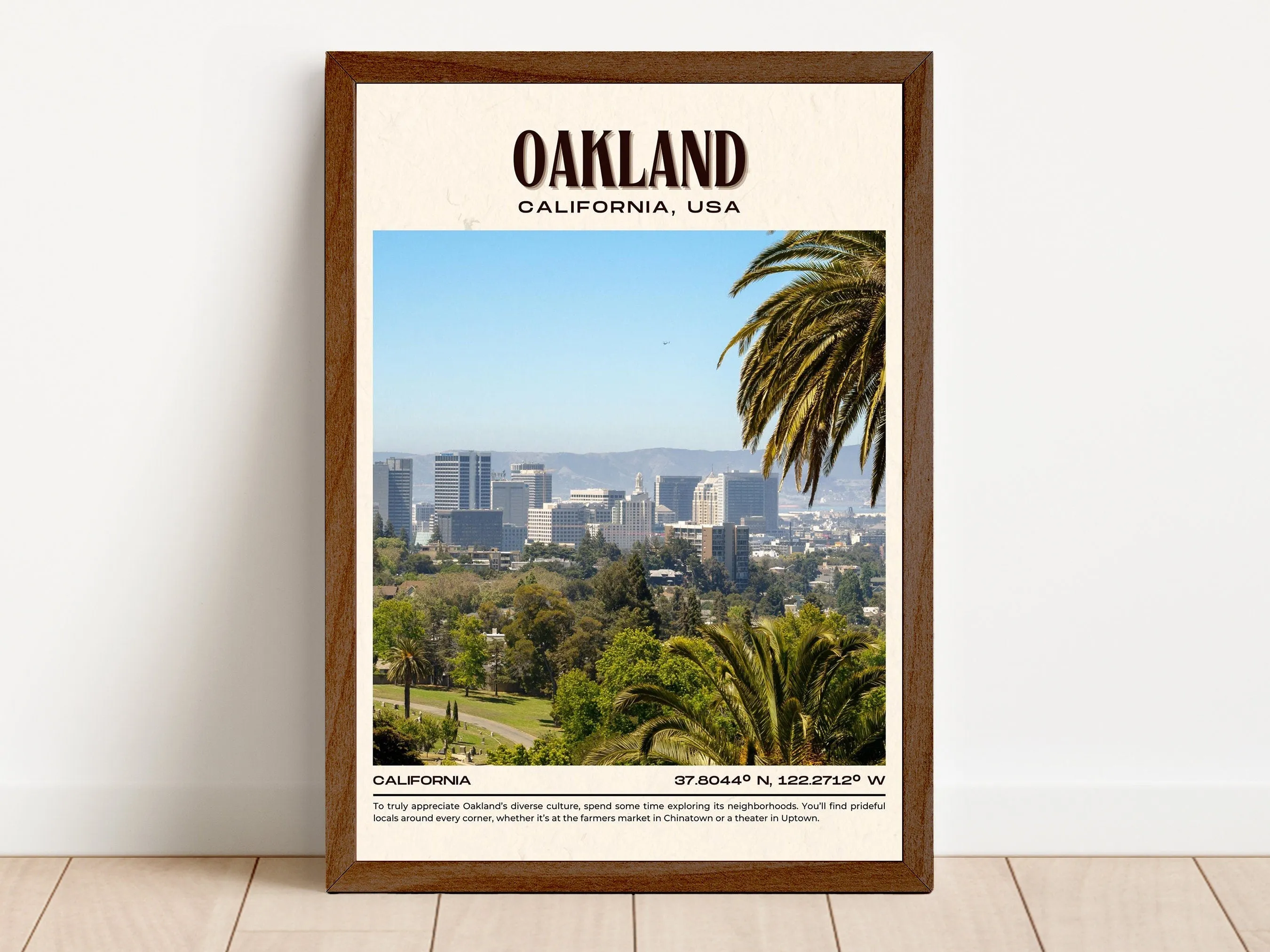Oakland Vintage Wall Art, California, USA