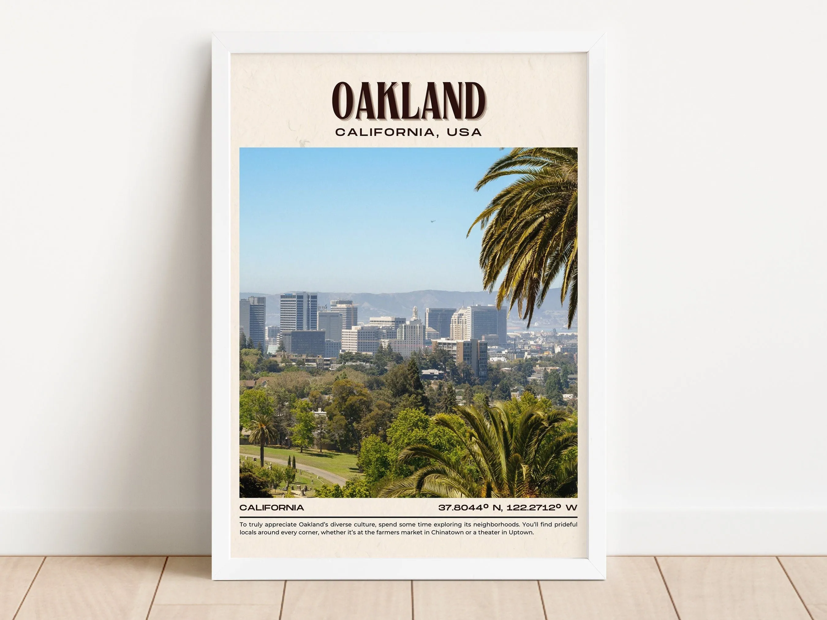 Oakland Vintage Wall Art, California, USA