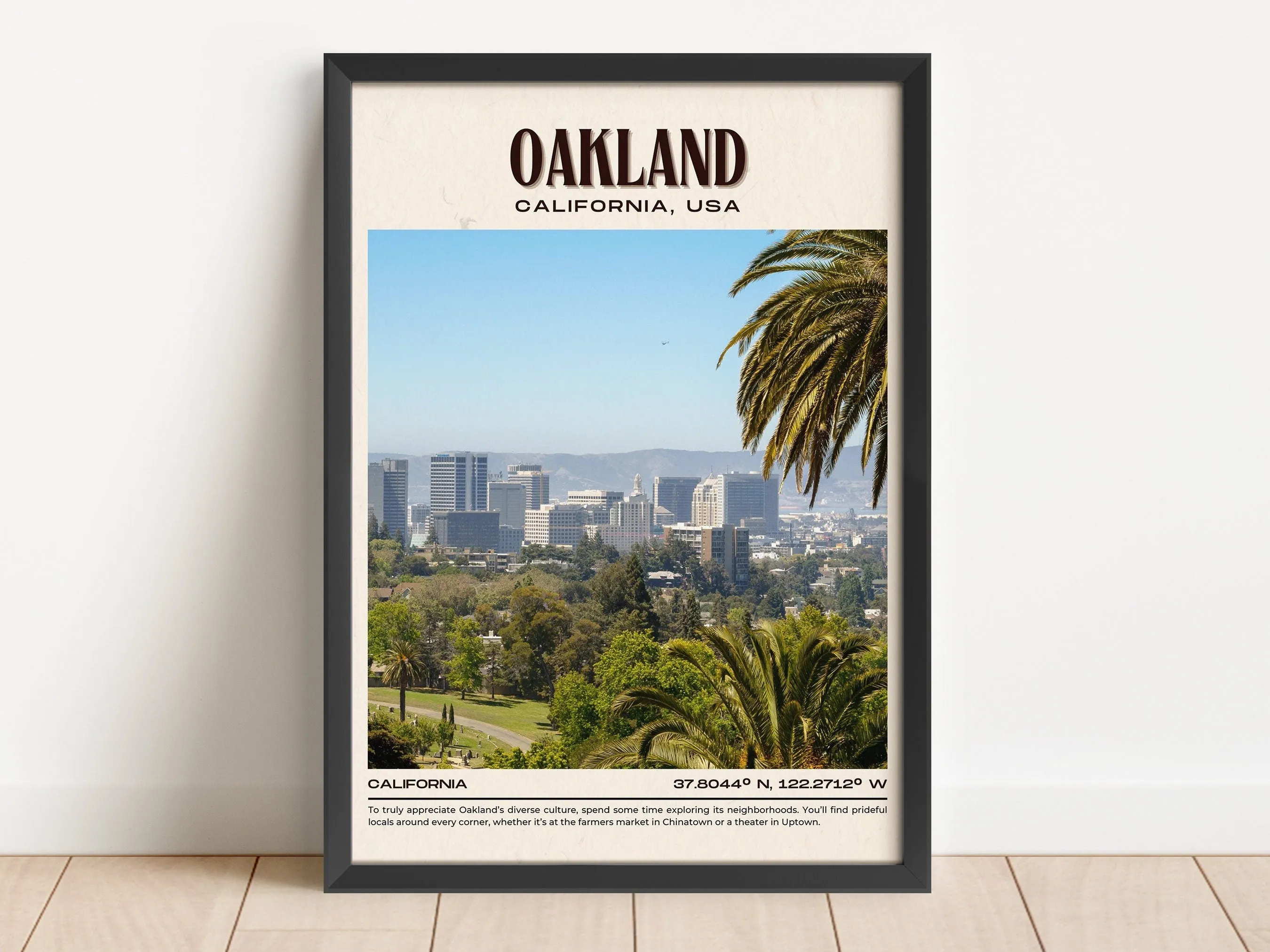 Oakland Vintage Wall Art, California, USA