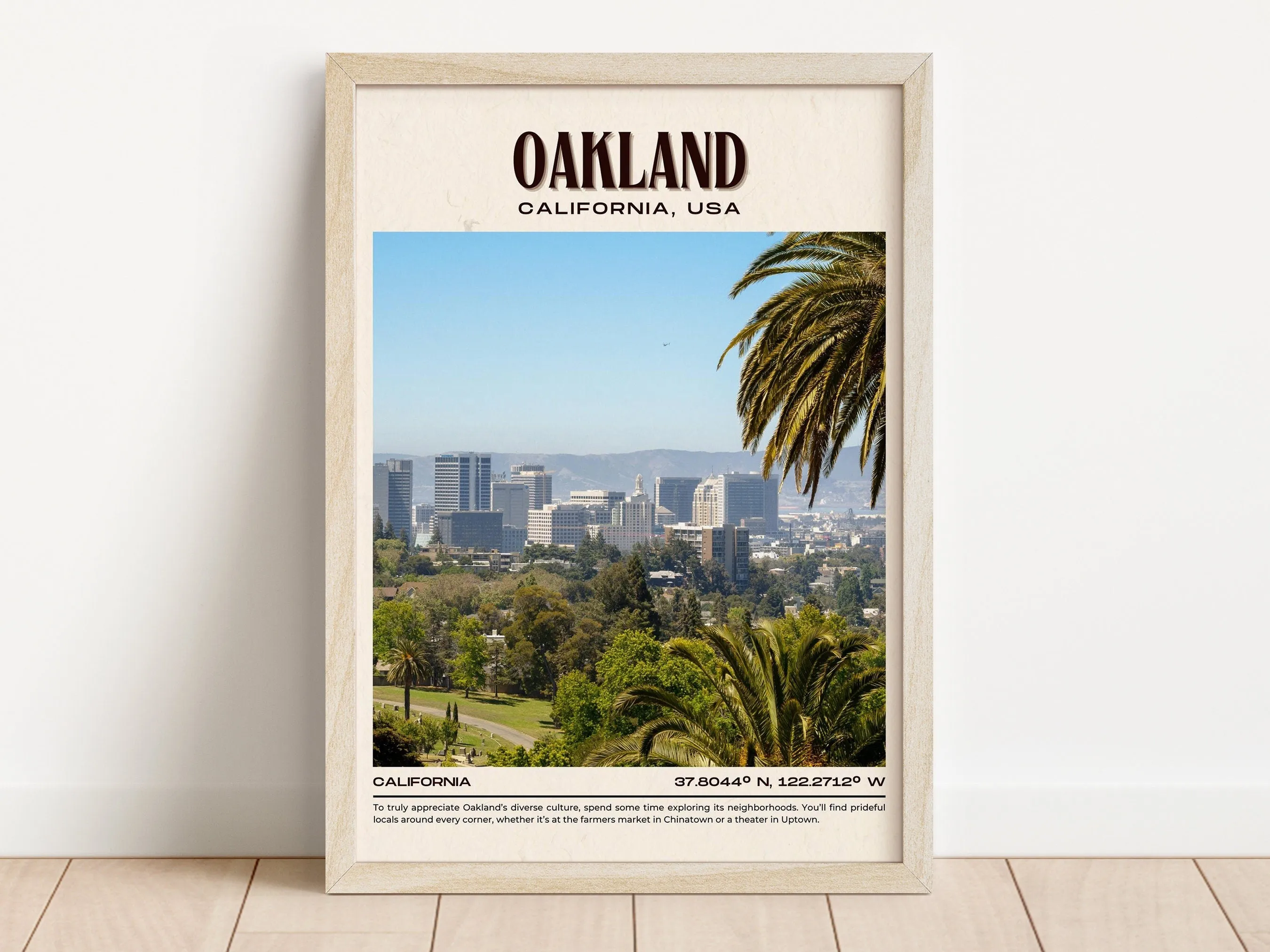 Oakland Vintage Wall Art, California, USA