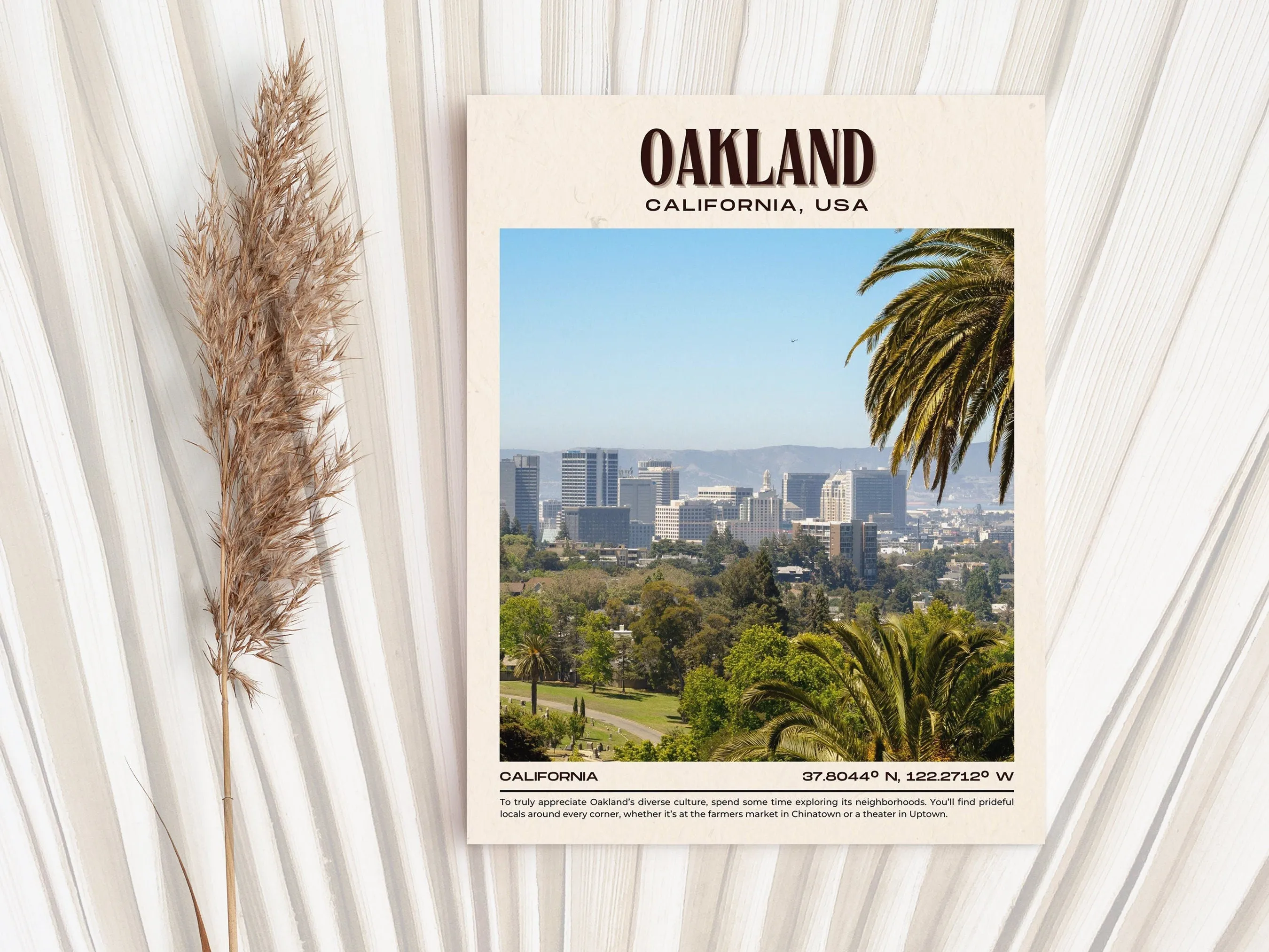 Oakland Vintage Wall Art, California, USA